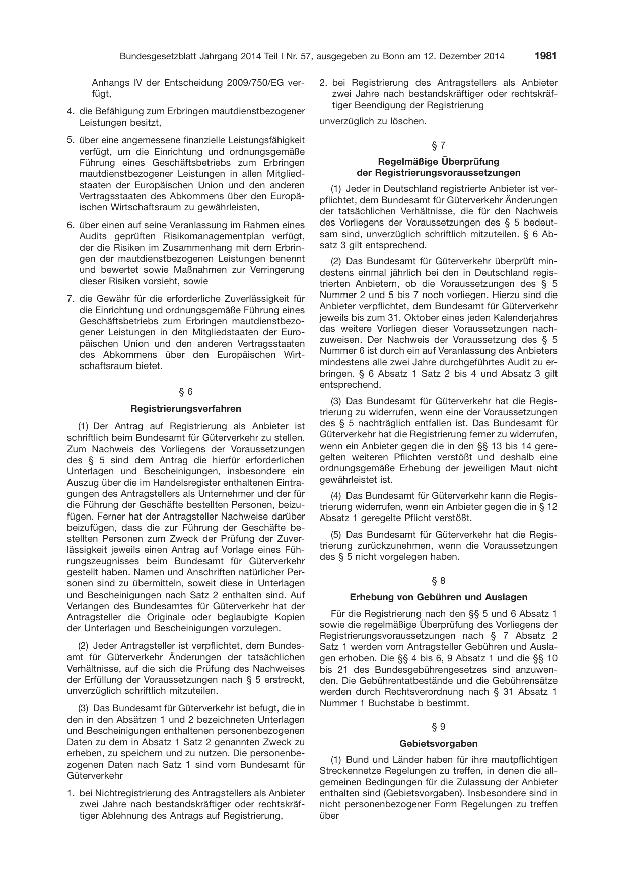 BGBl. 2014, Seite 1981 — Originalseite als Abbildung