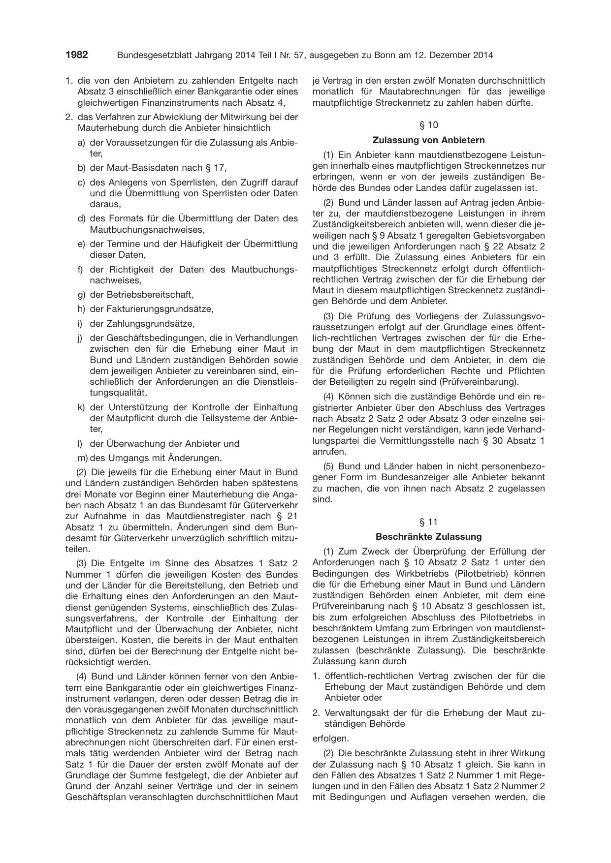 BGBl. 2014, Seite 1982 — Originalseite als Abbildung