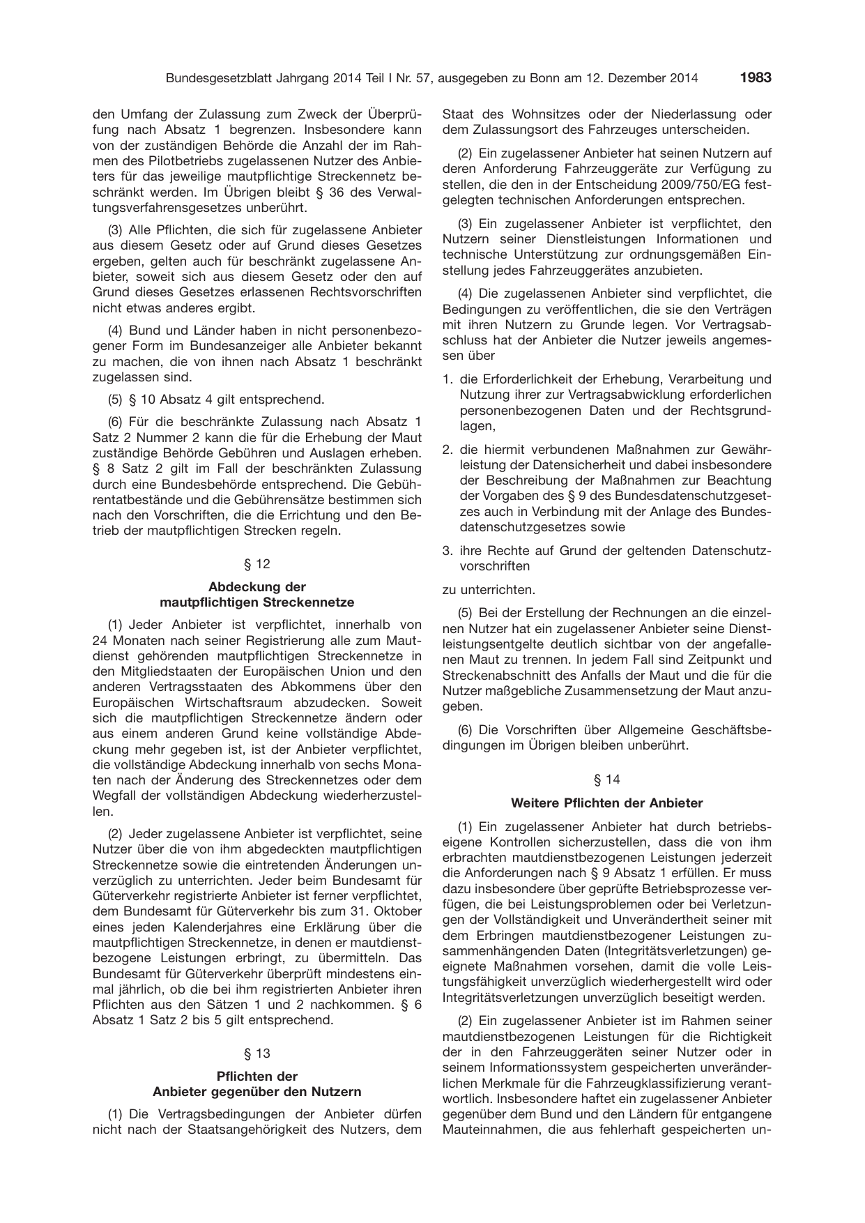 BGBl. 2014, Seite 1983 — Originalseite als Abbildung