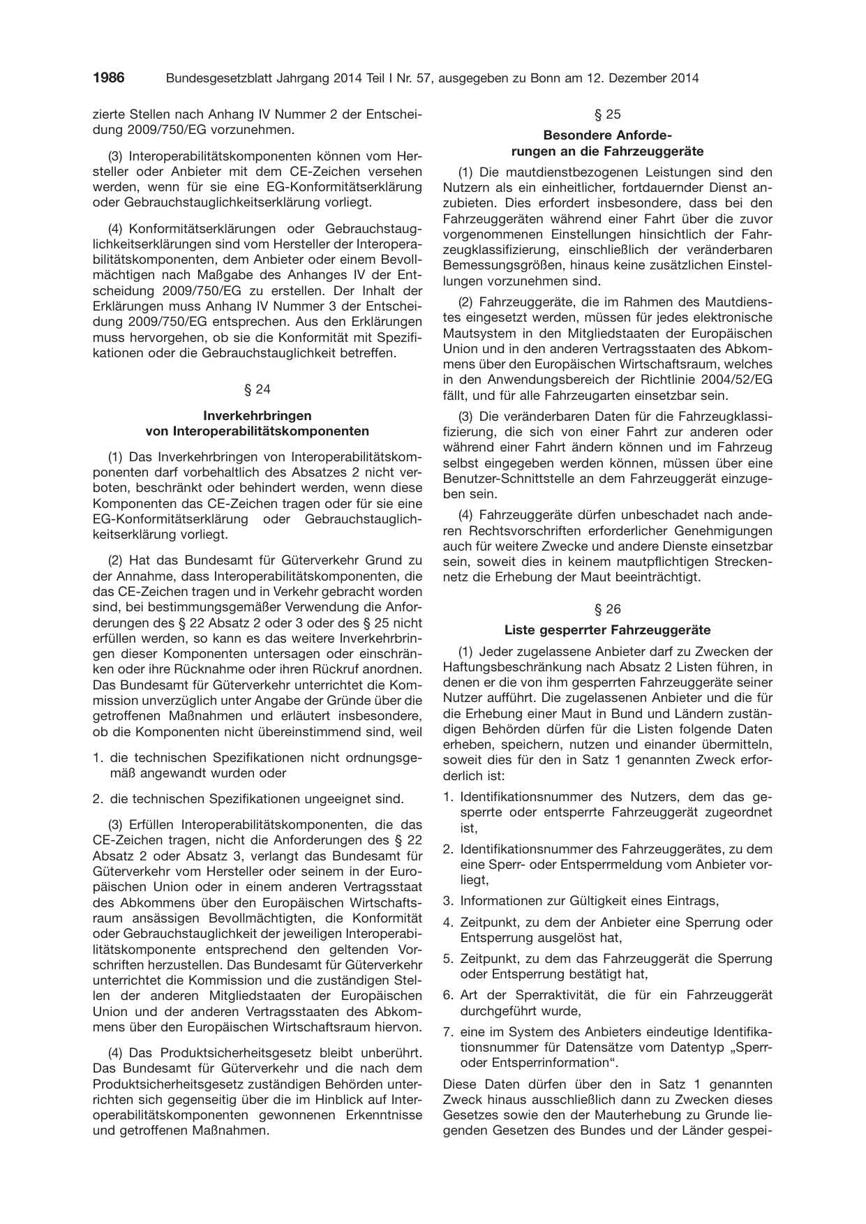 BGBl. 2014, Seite 1986 — Originalseite als Abbildung