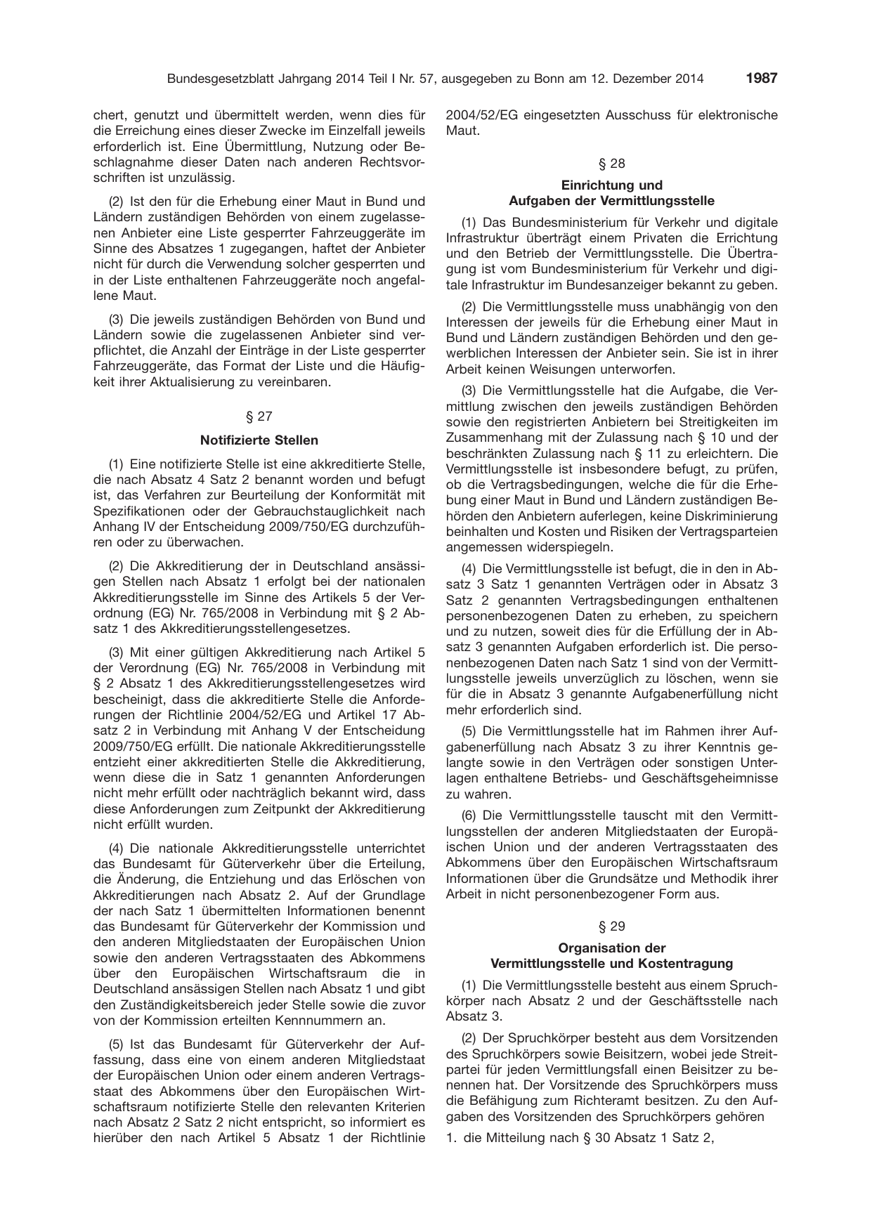 BGBl. 2014, Seite 1987 — Originalseite als Abbildung