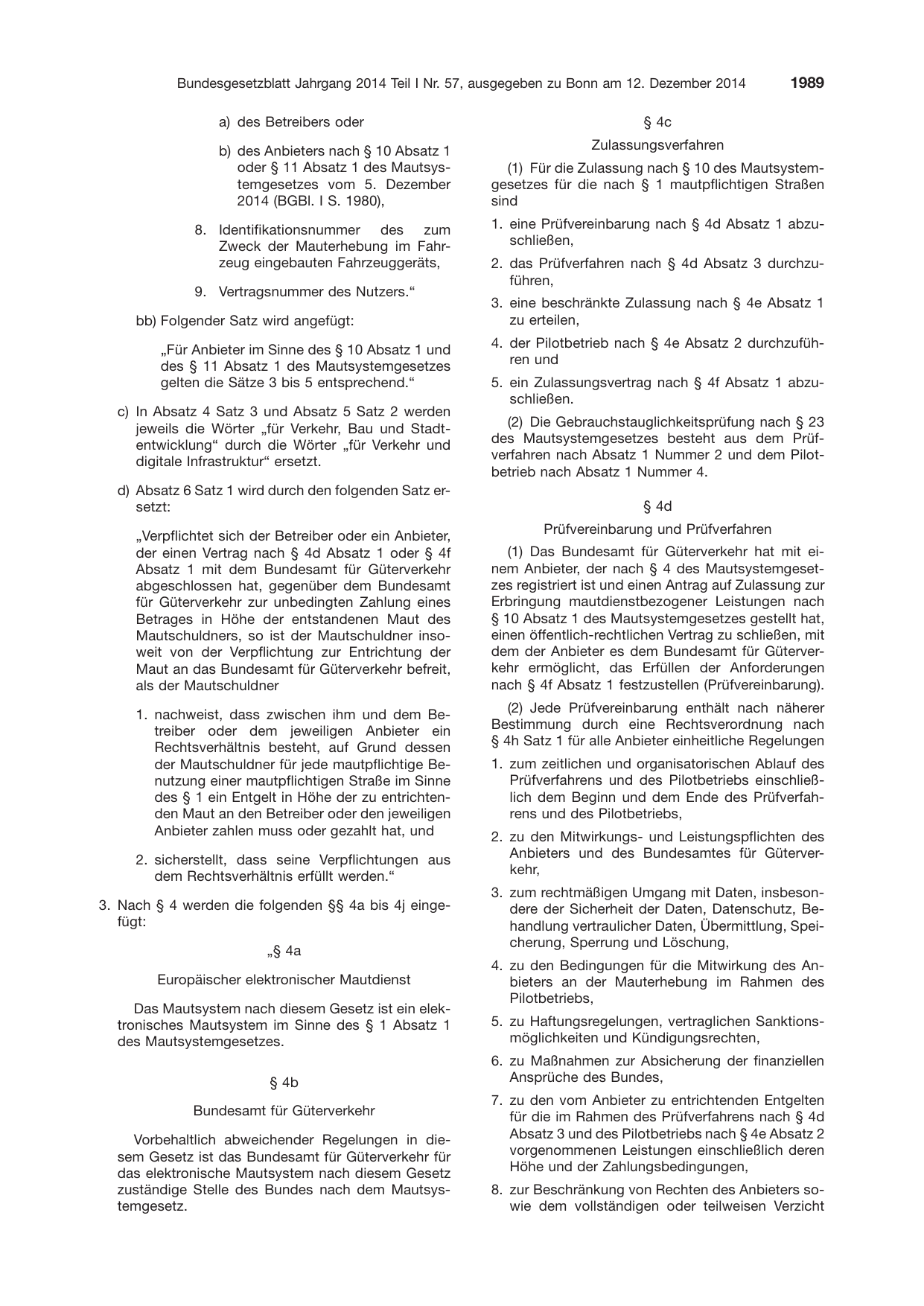 BGBl. 2014, Seite 1989 — Originalseite als Abbildung
