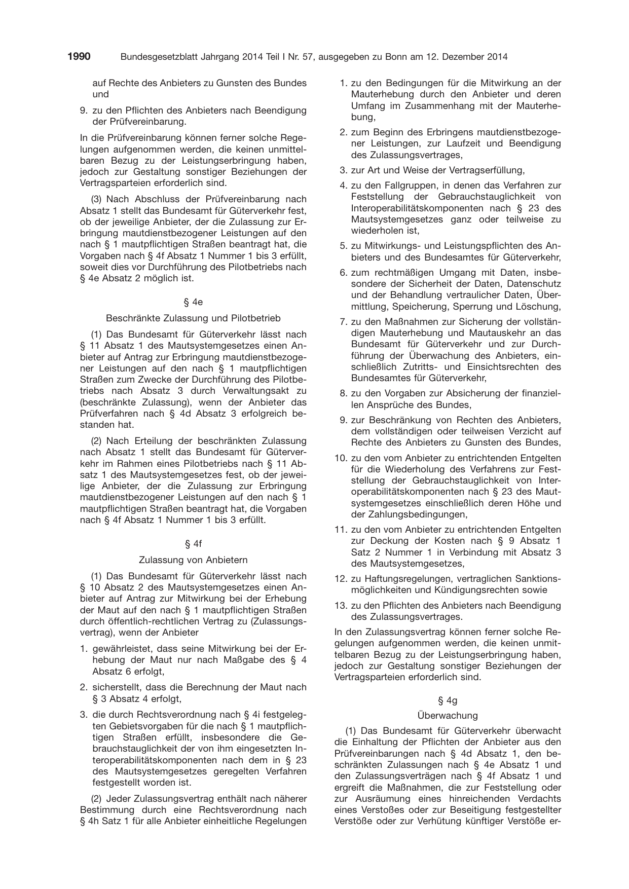 BGBl. 2014, Seite 1990 — Originalseite als Abbildung
