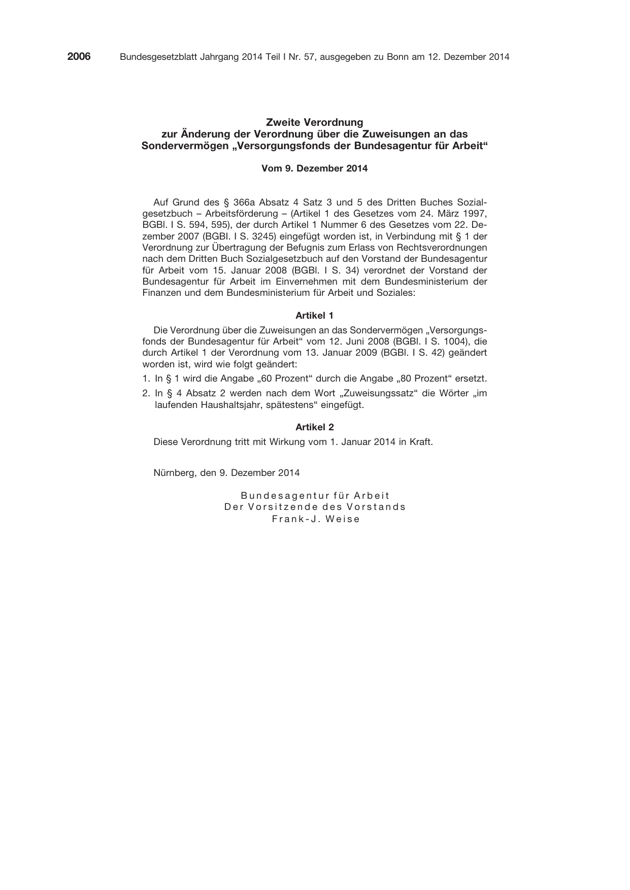 BGBl. 2014, Seite 2006 — Originalseite als Abbildung