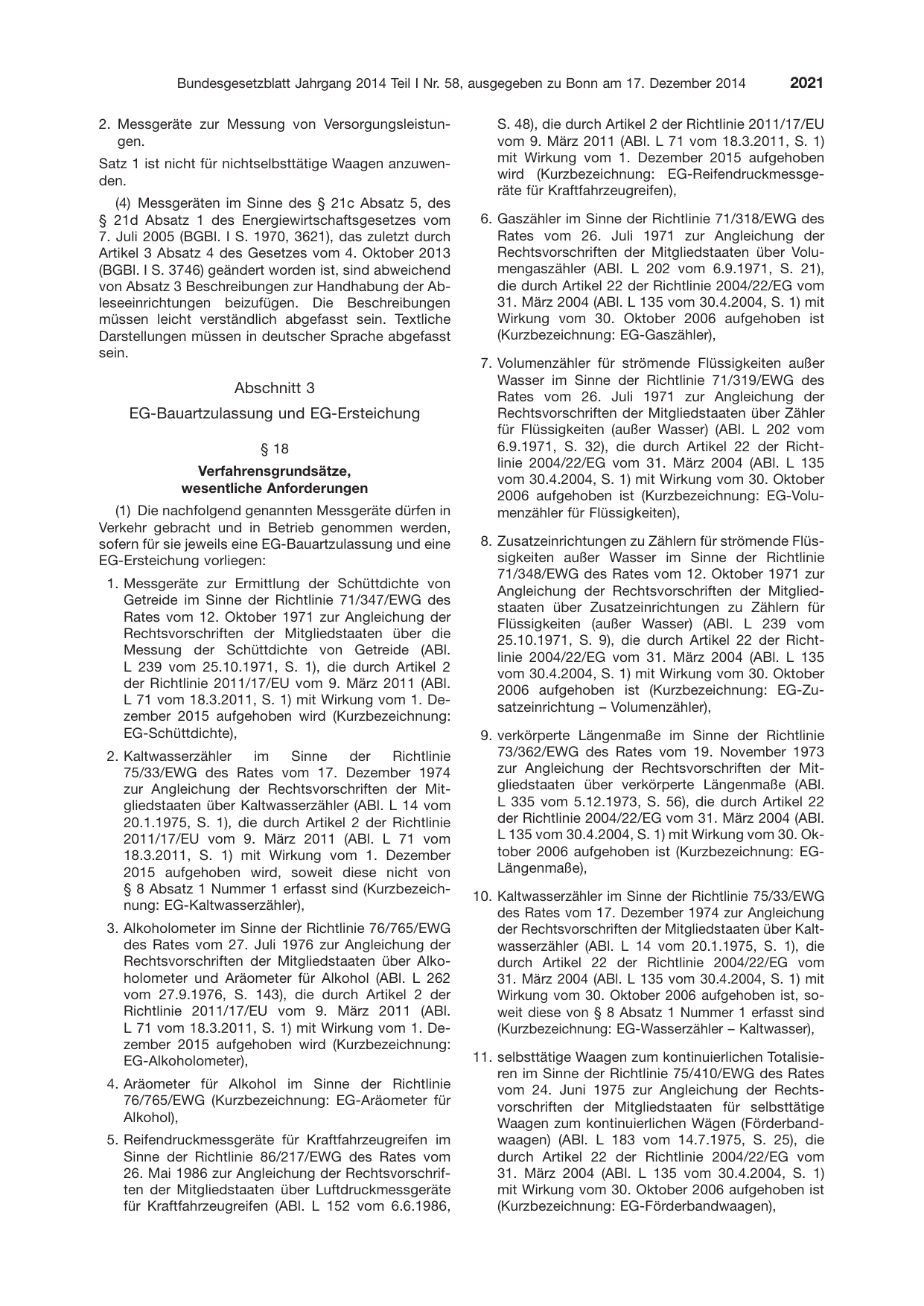 BGBl. 2014, Seite 2021 — Originalseite als Abbildung