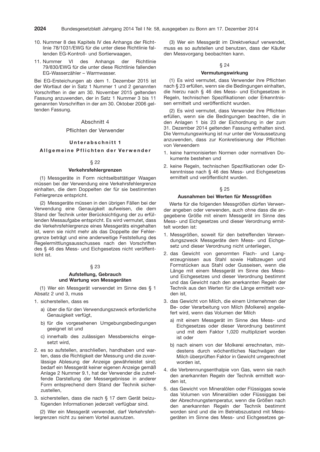 BGBl. 2014, Seite 2024 — Originalseite als Abbildung
