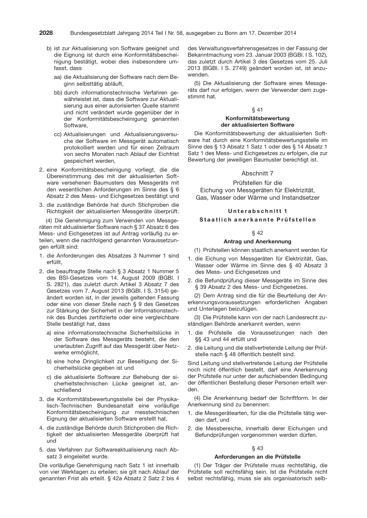 BGBl. 2014, Seite 2028 — Originalseite als Abbildung