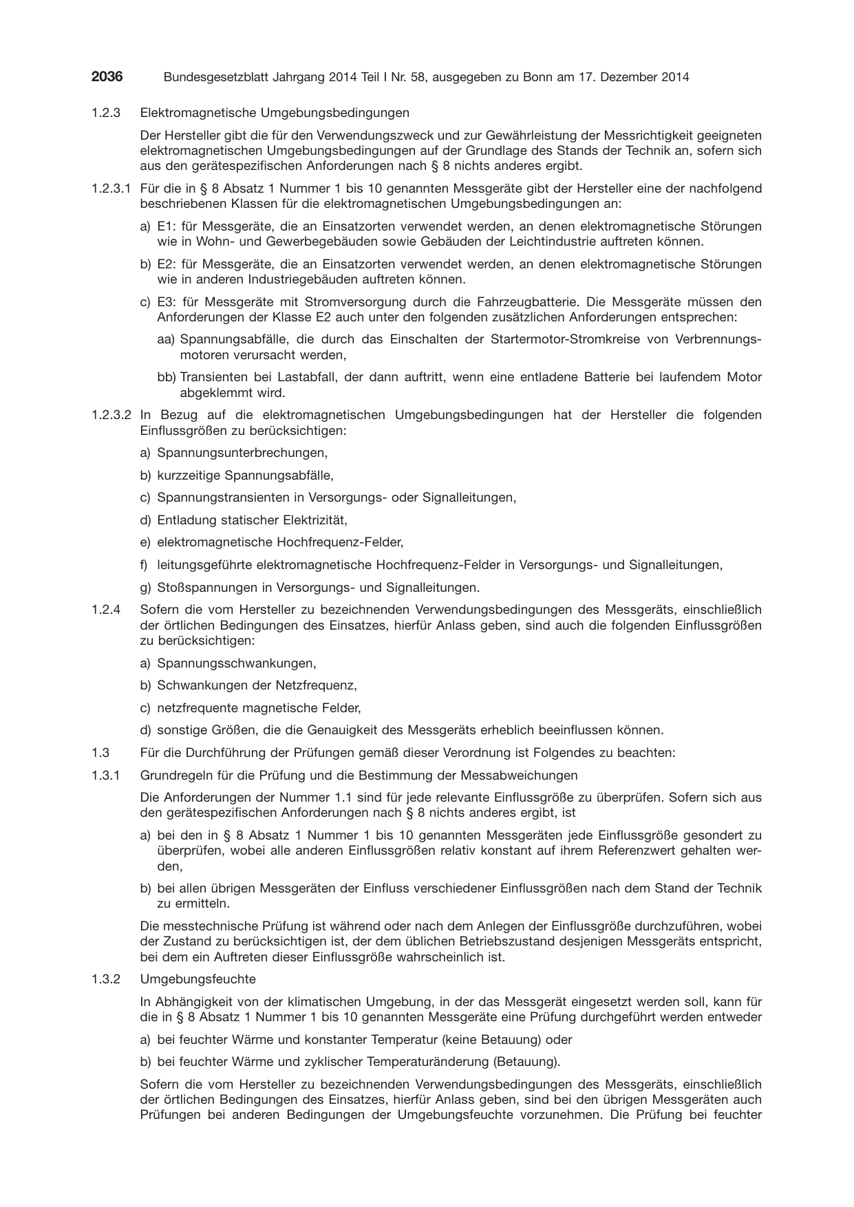 BGBl. 2014, Seite 2036 — Originalseite als Abbildung