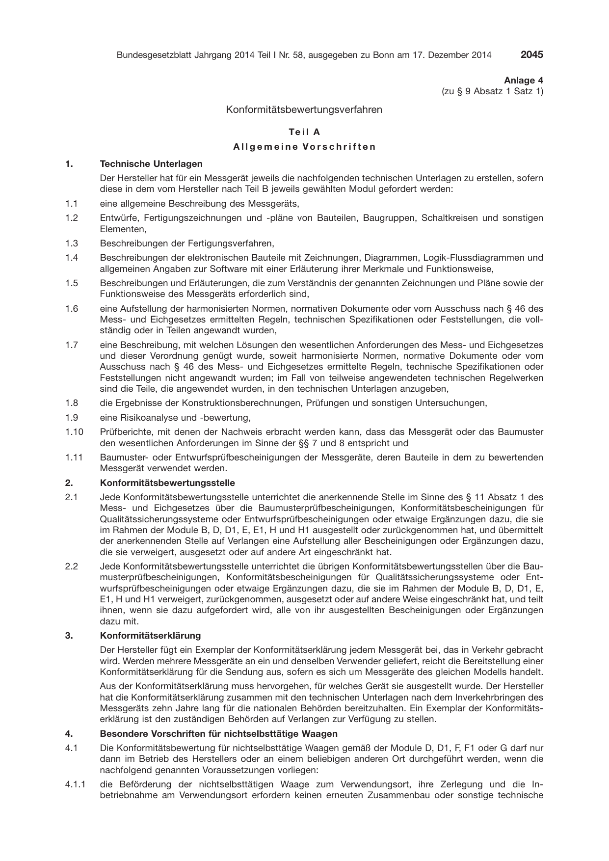BGBl. 2014, Seite 2045 — Originalseite als Abbildung