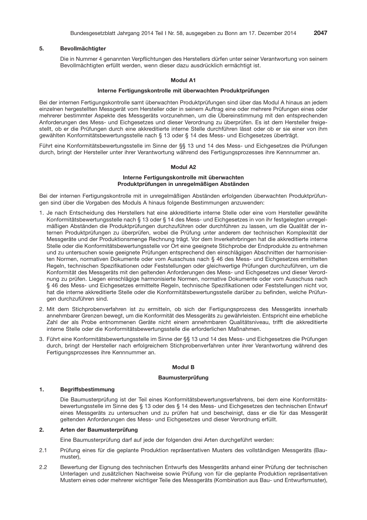 BGBl. 2014, Seite 2047 — Originalseite als Abbildung