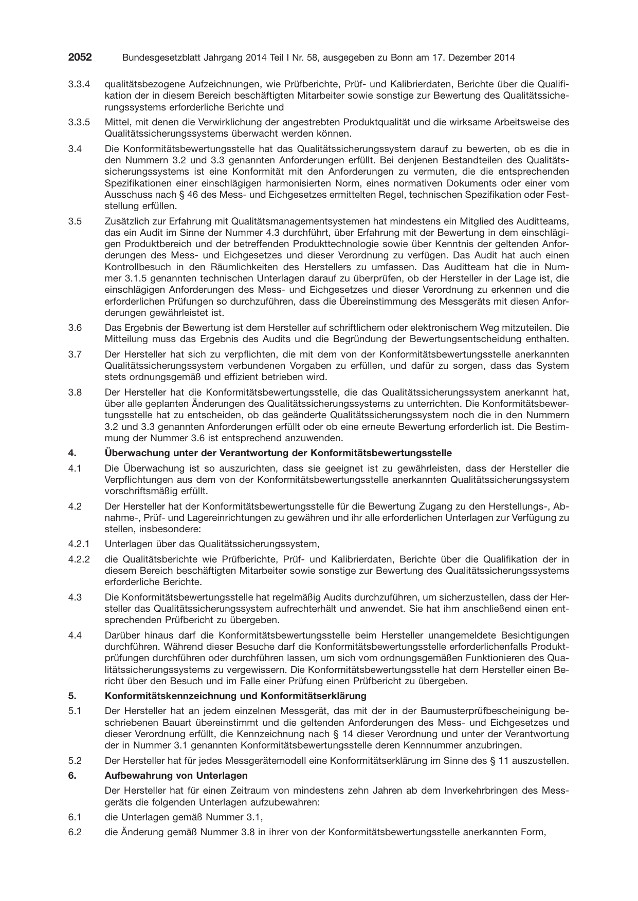 BGBl. 2014, Seite 2052 — Originalseite als Abbildung