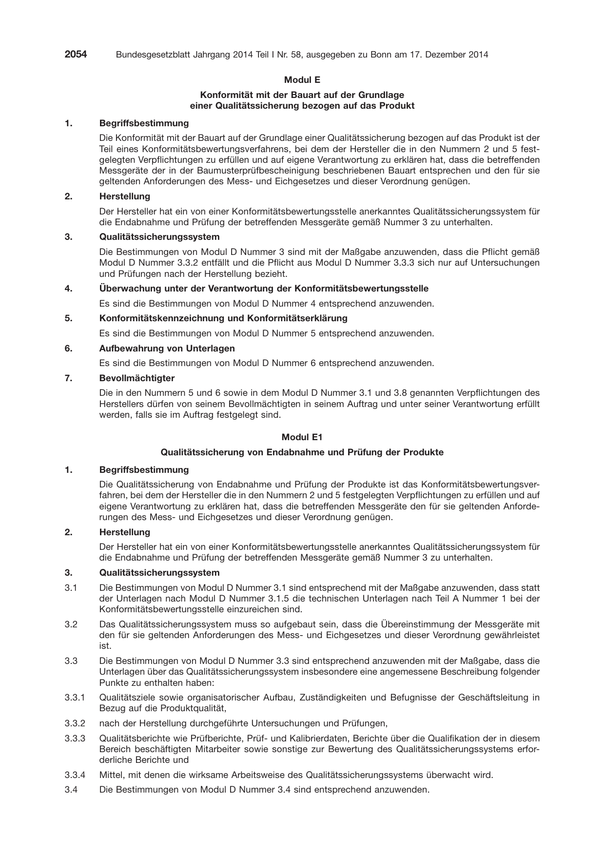 BGBl. 2014, Seite 2054 — Originalseite als Abbildung