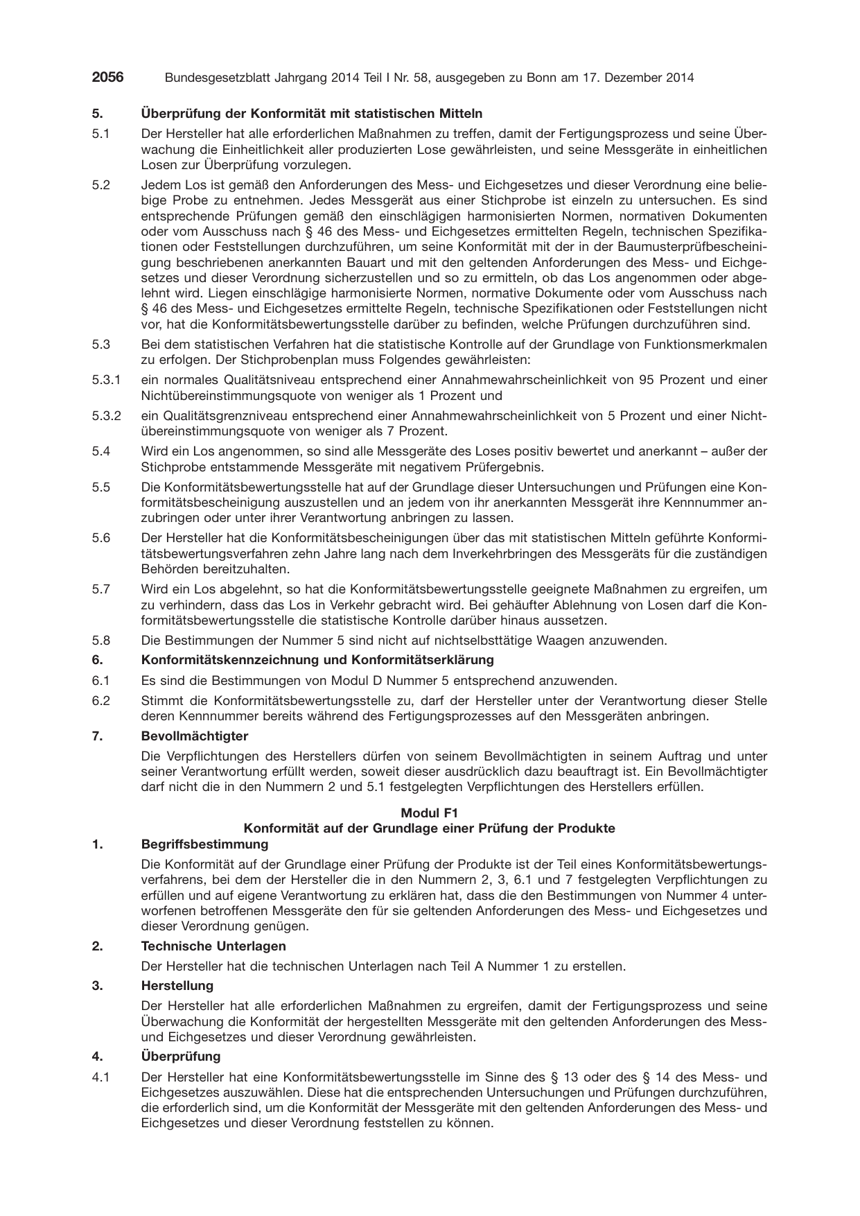 BGBl. 2014, Seite 2056 — Originalseite als Abbildung