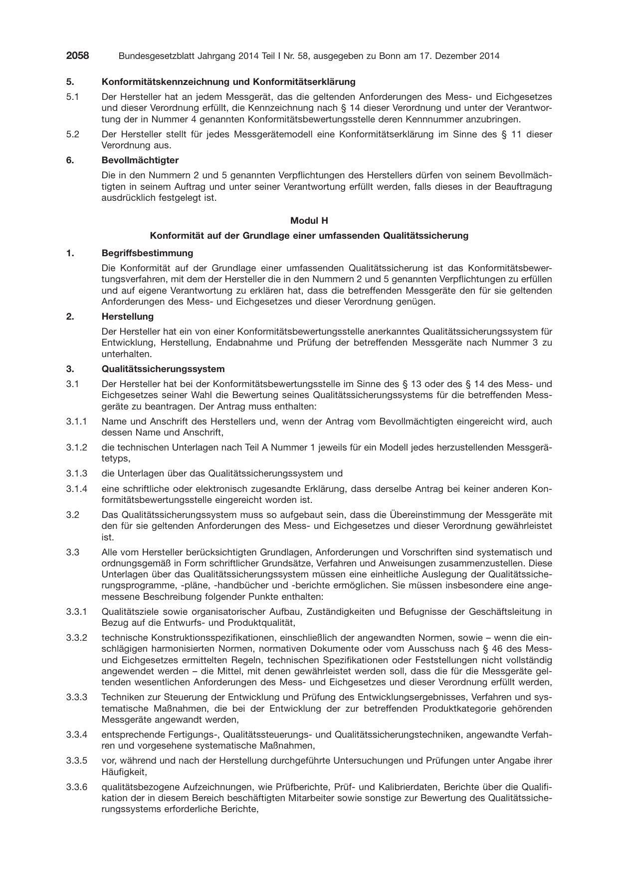 BGBl. 2014, Seite 2058 — Originalseite als Abbildung