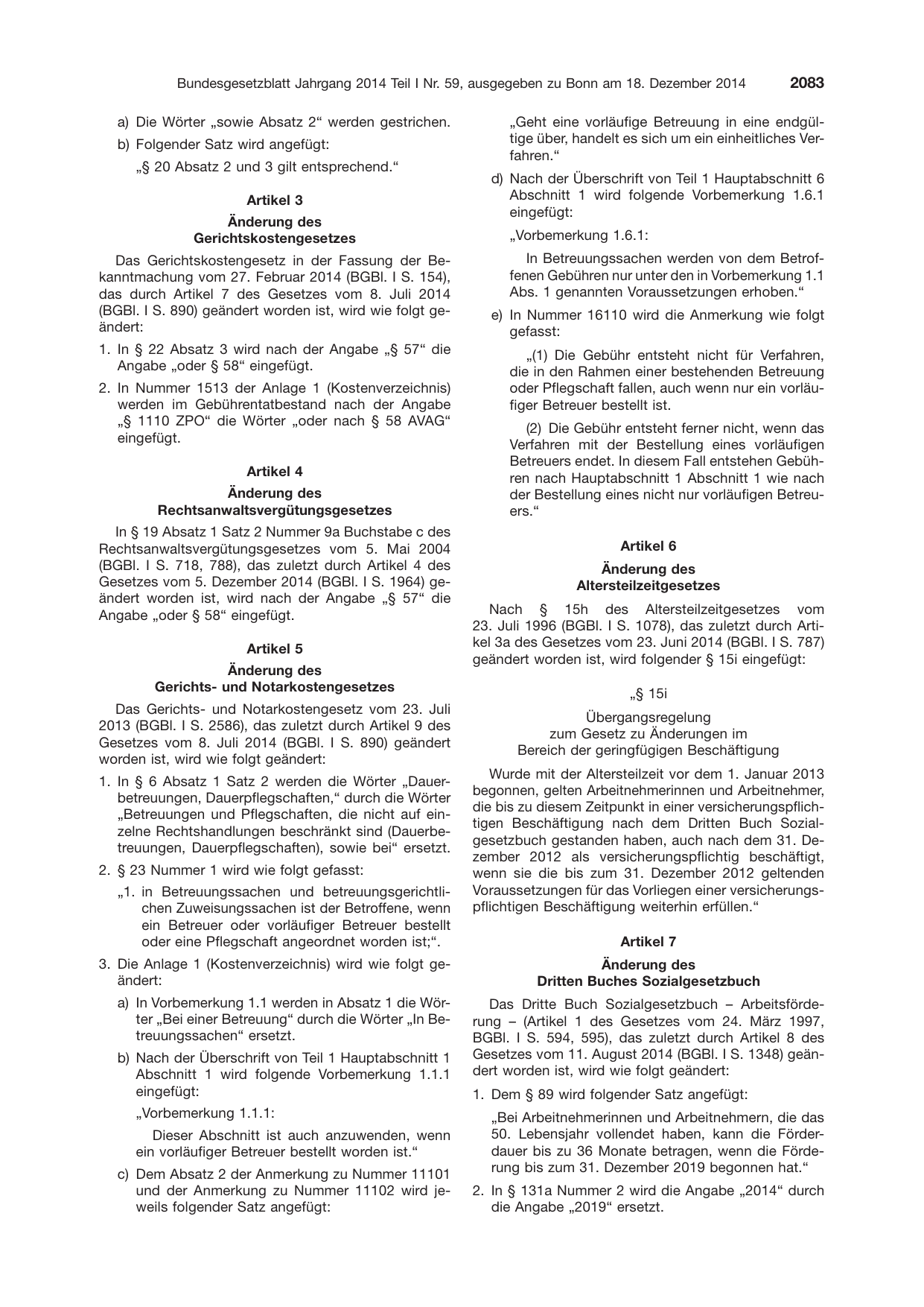 BGBl. 2014, Seite 2083 — Originalseite als Abbildung