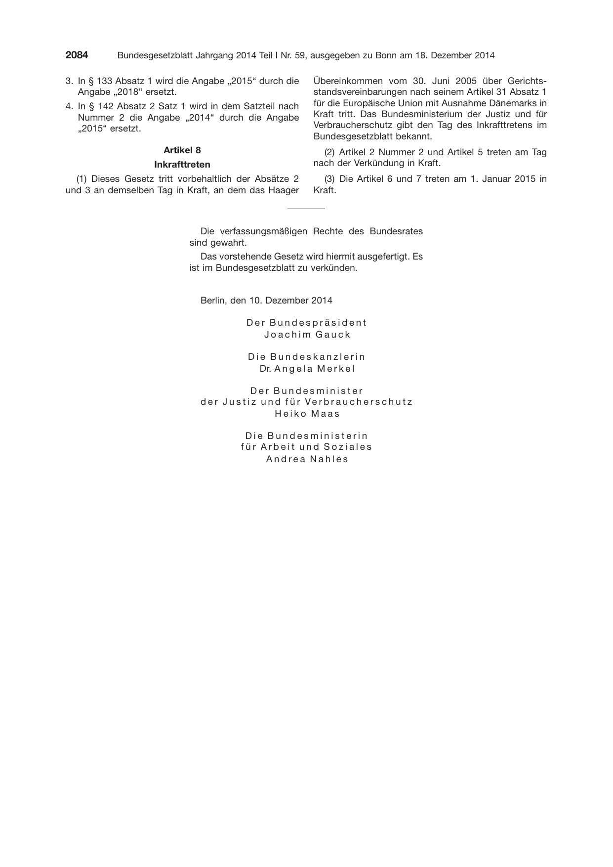 BGBl. 2014, Seite 2084 — Originalseite als Abbildung