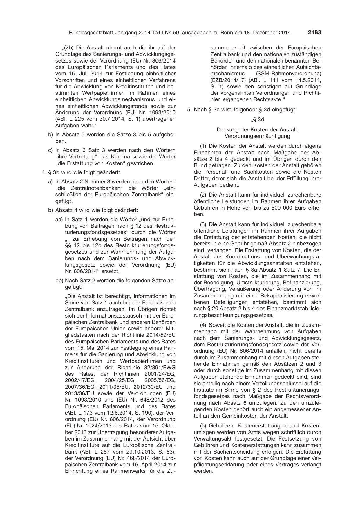 BGBl. 2014, Seite 2183 — Originalseite als Abbildung