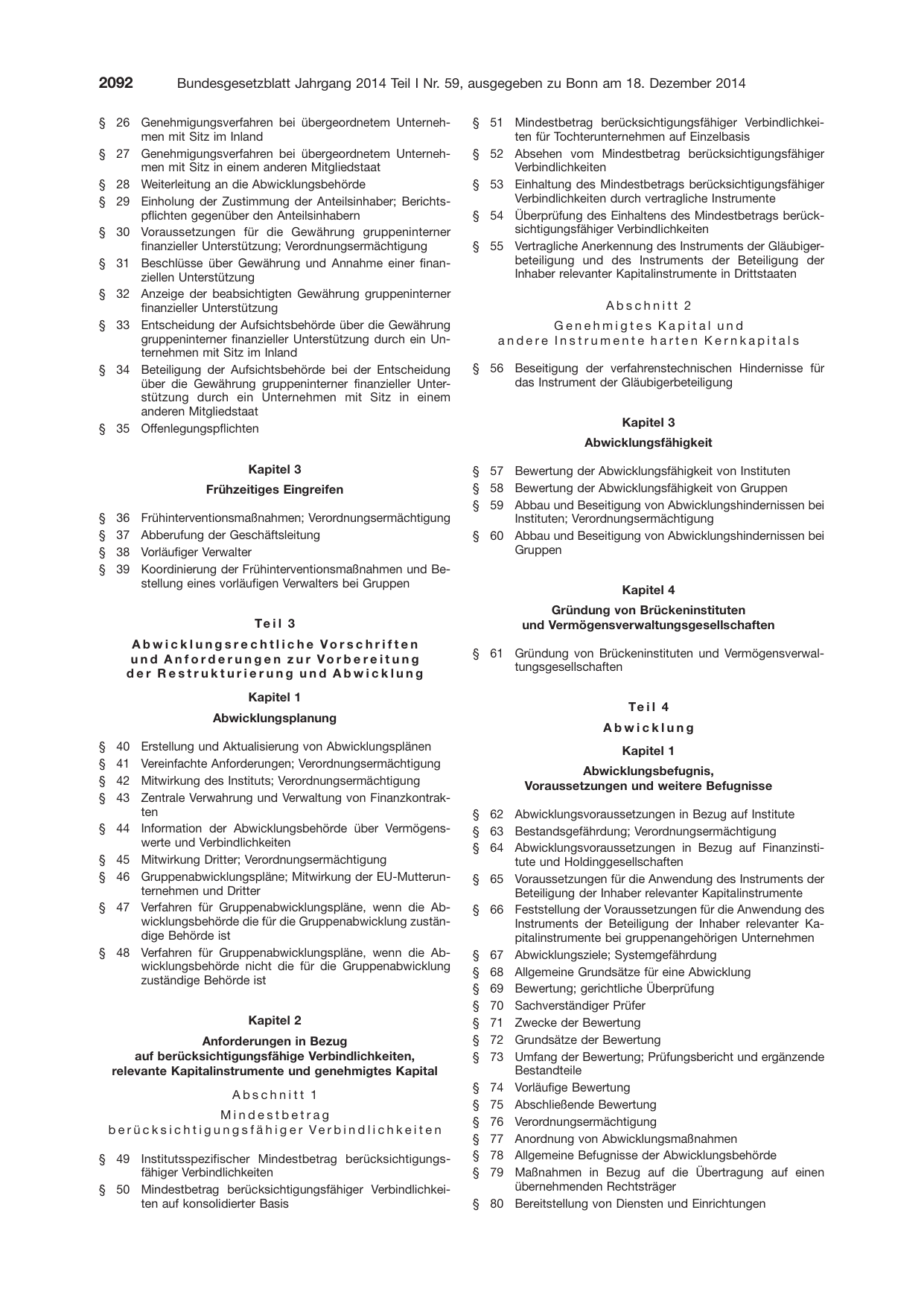 BGBl. 2014, Seite 2092 — Originalseite als Abbildung