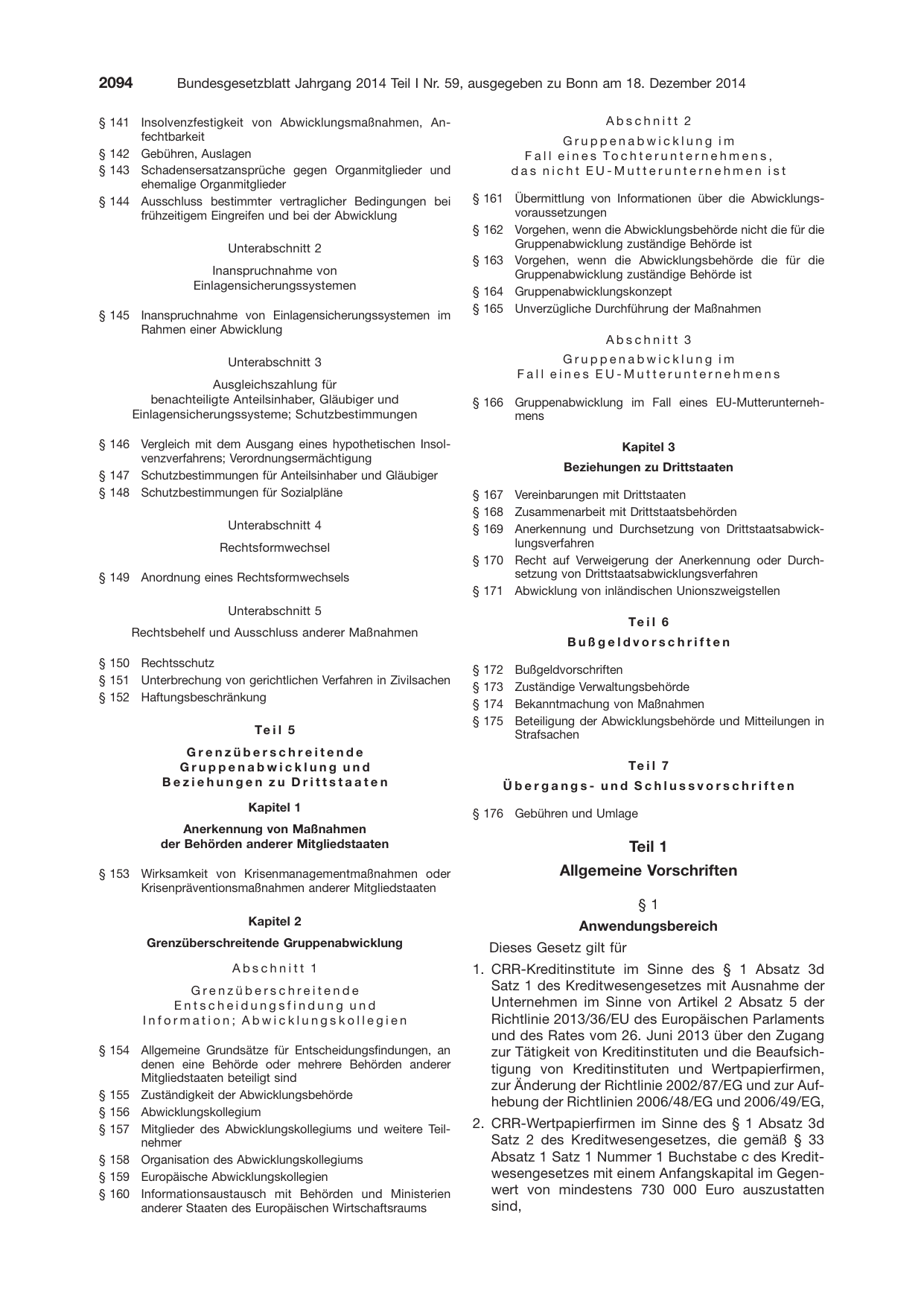 BGBl. 2014, Seite 2094 — Originalseite als Abbildung