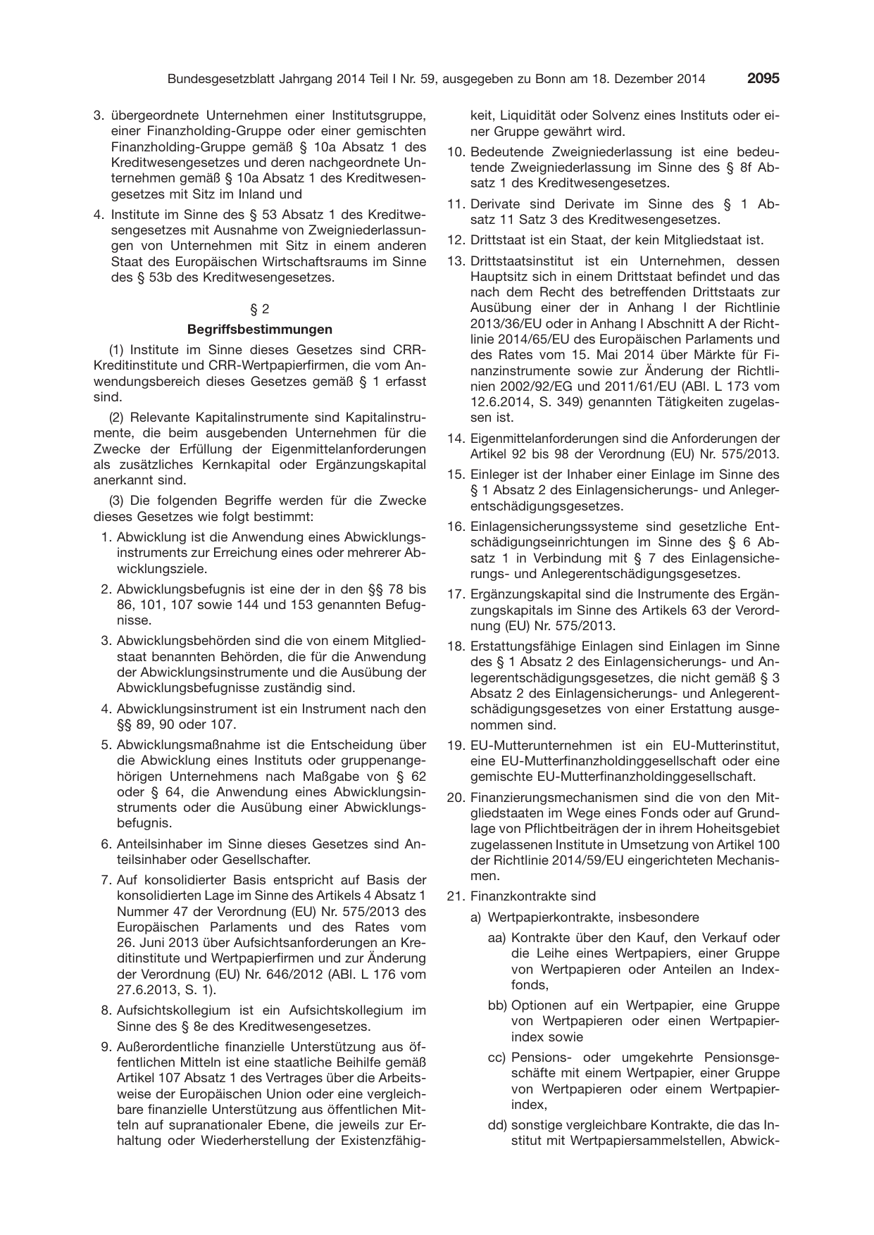 BGBl. 2014, Seite 2095 — Originalseite als Abbildung