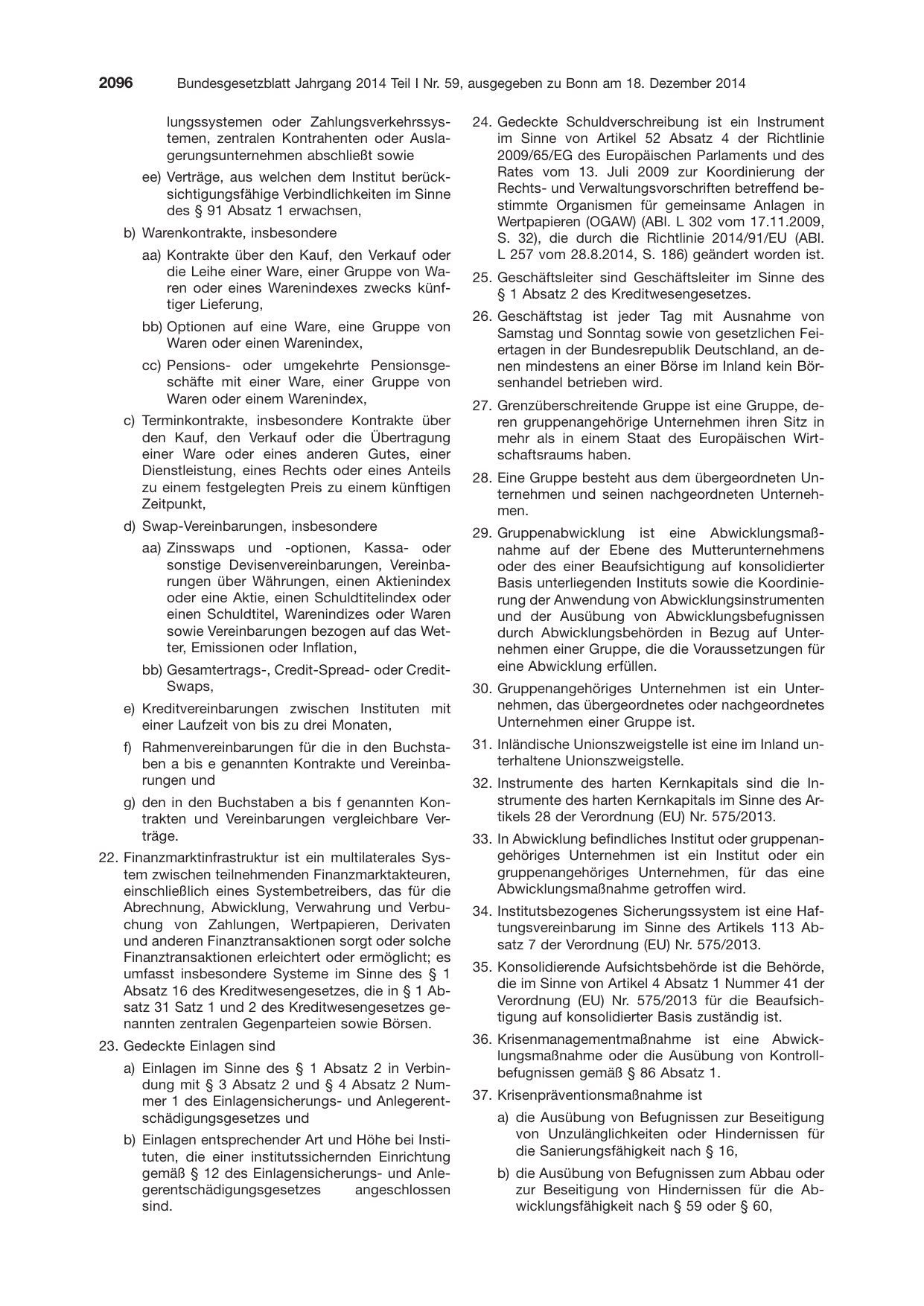 BGBl. 2014, Seite 2096 — Originalseite als Abbildung
