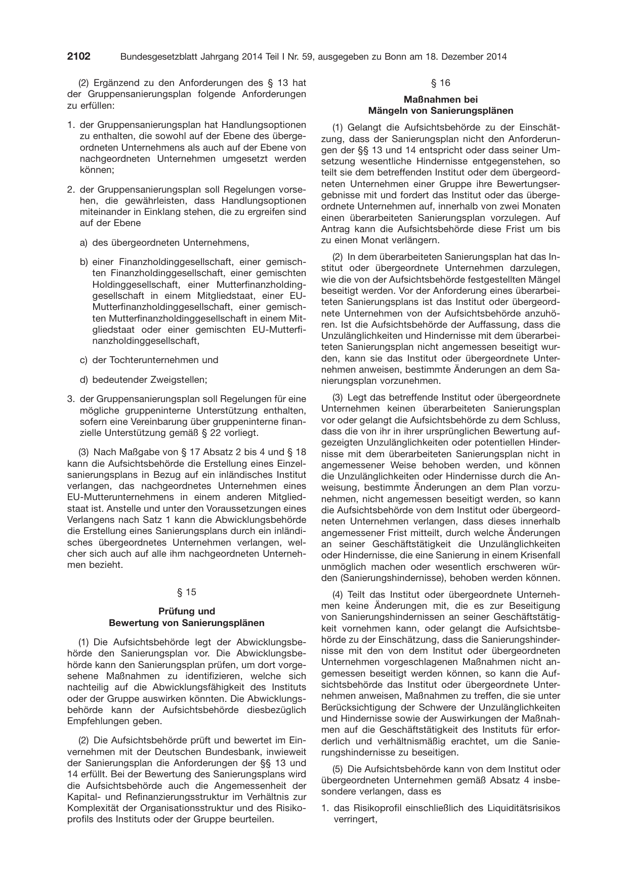 BGBl. 2014, Seite 2102 — Originalseite als Abbildung