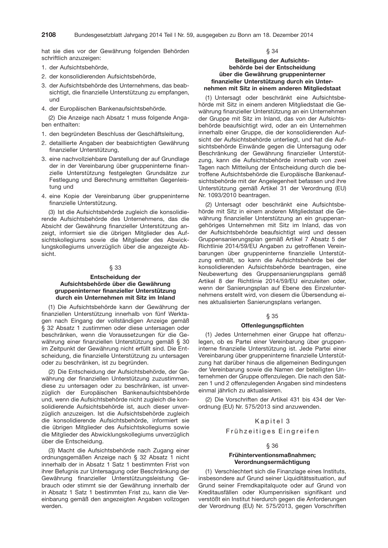 BGBl. 2014, Seite 2108 — Originalseite als Abbildung