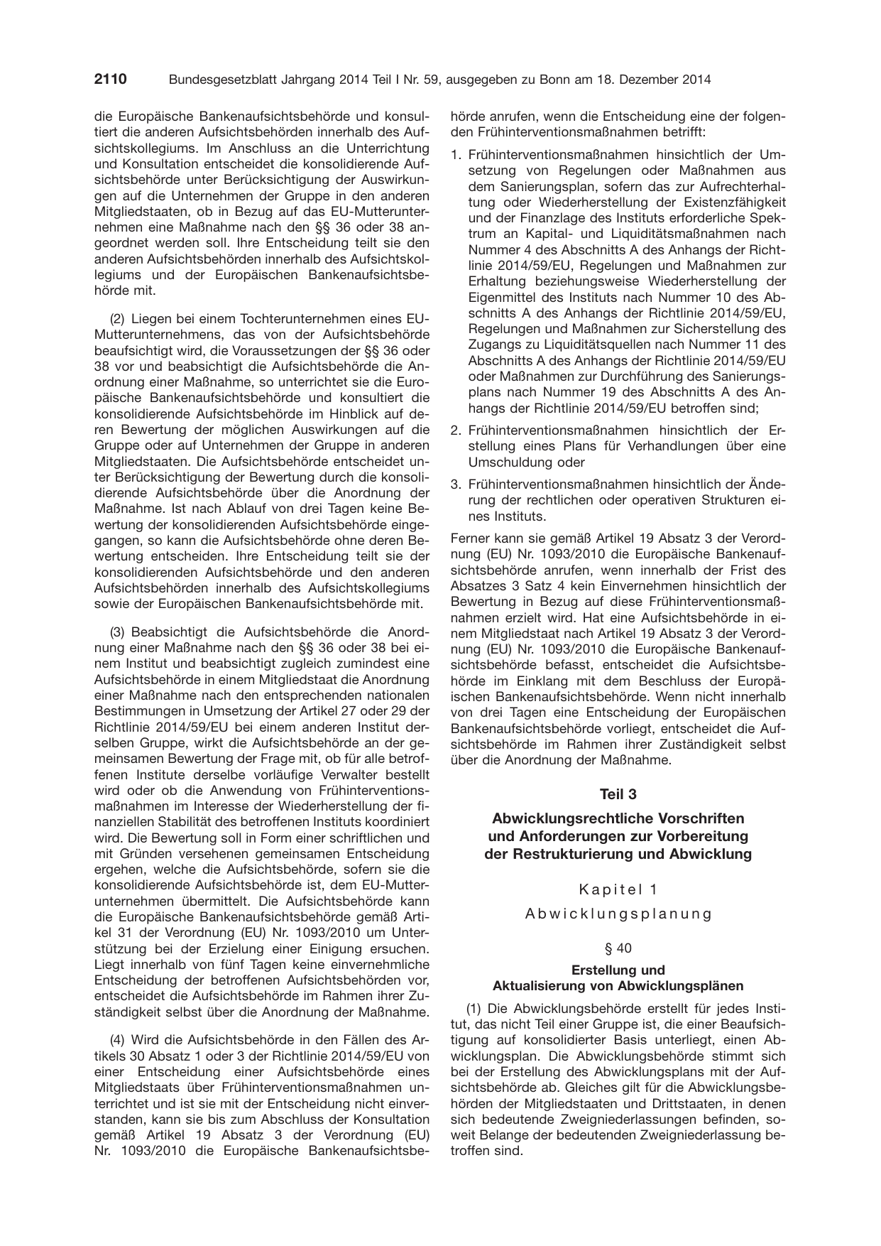 BGBl. 2014, Seite 2110 — Originalseite als Abbildung