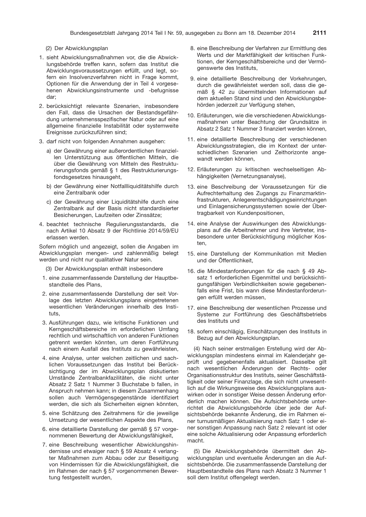 BGBl. 2014, Seite 2111 — Originalseite als Abbildung