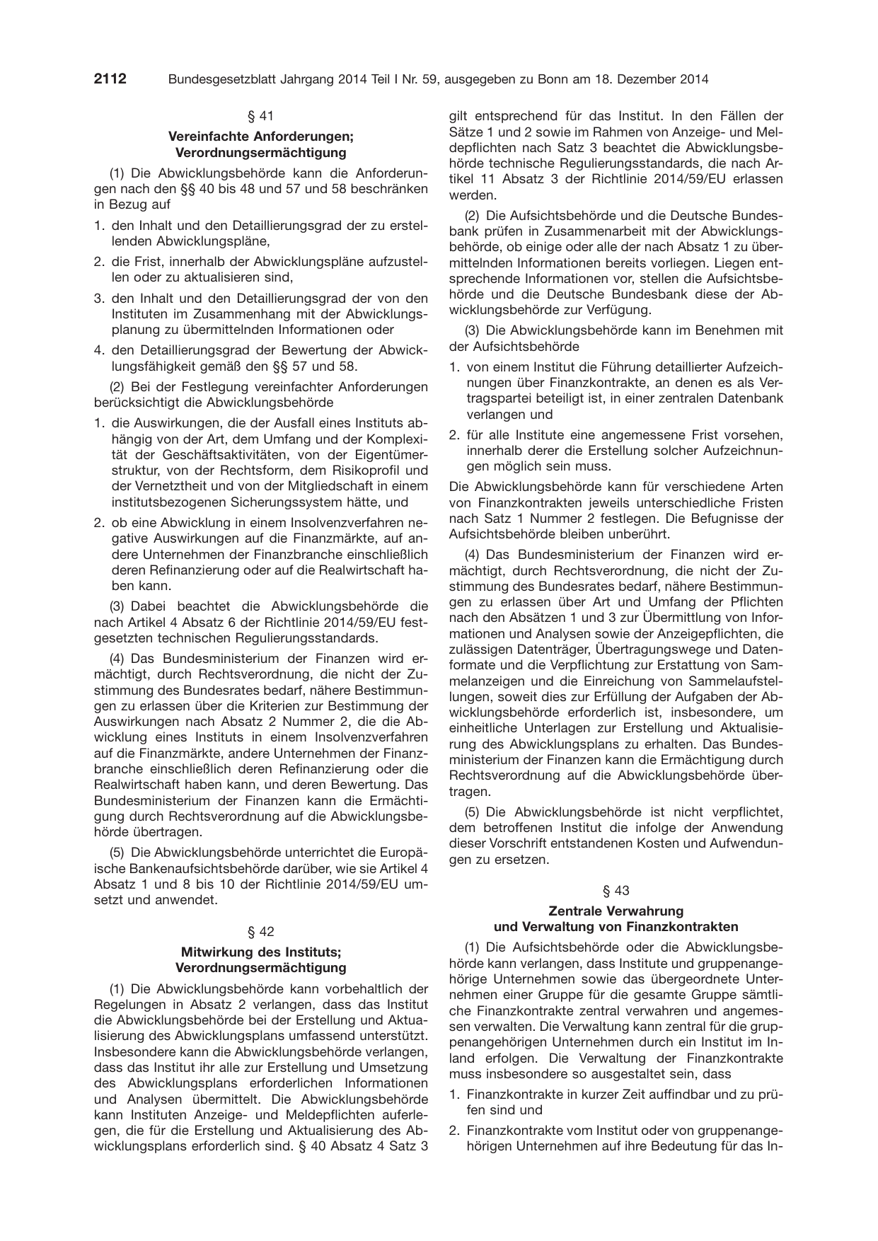 BGBl. 2014, Seite 2112 — Originalseite als Abbildung