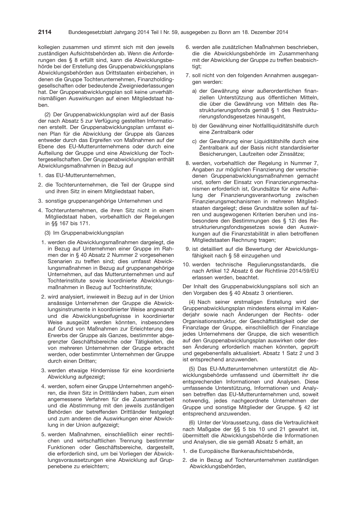 BGBl. 2014, Seite 2114 — Originalseite als Abbildung