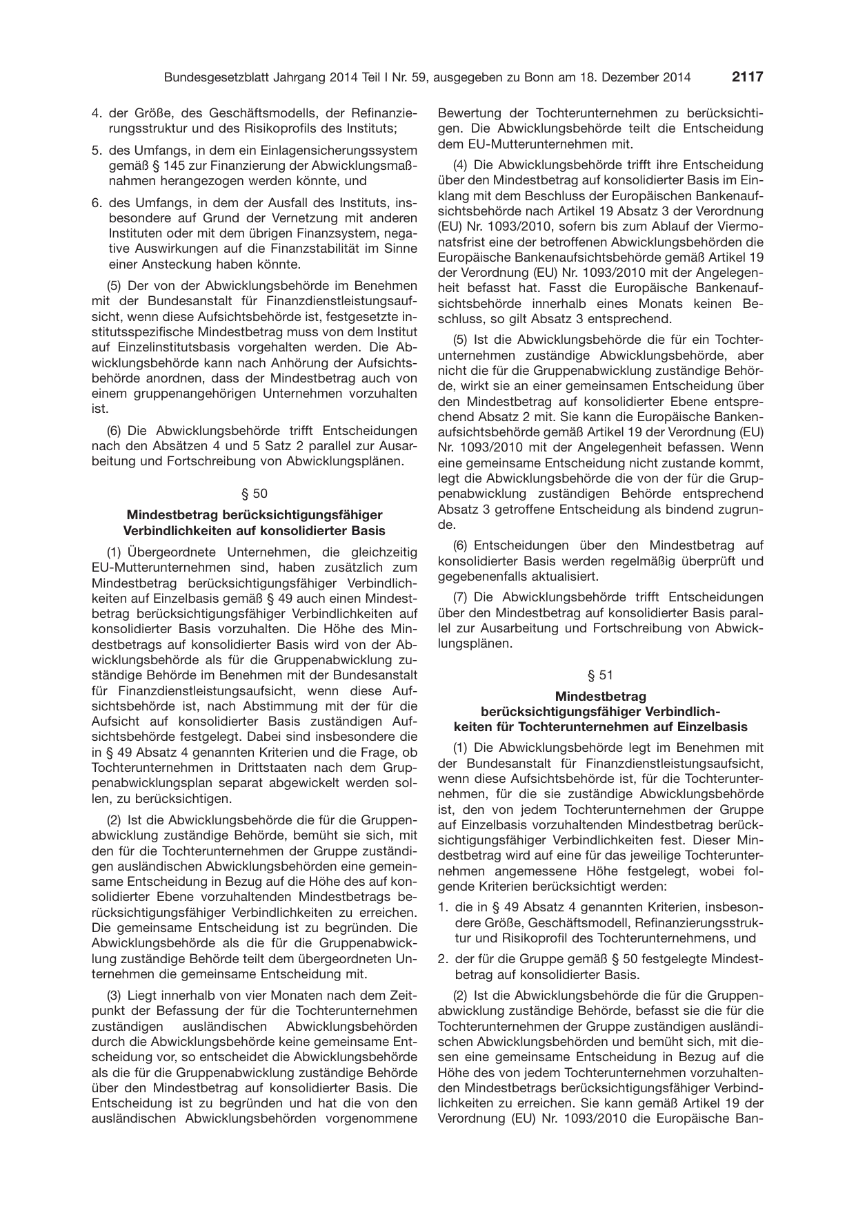 BGBl. 2014, Seite 2117 — Originalseite als Abbildung