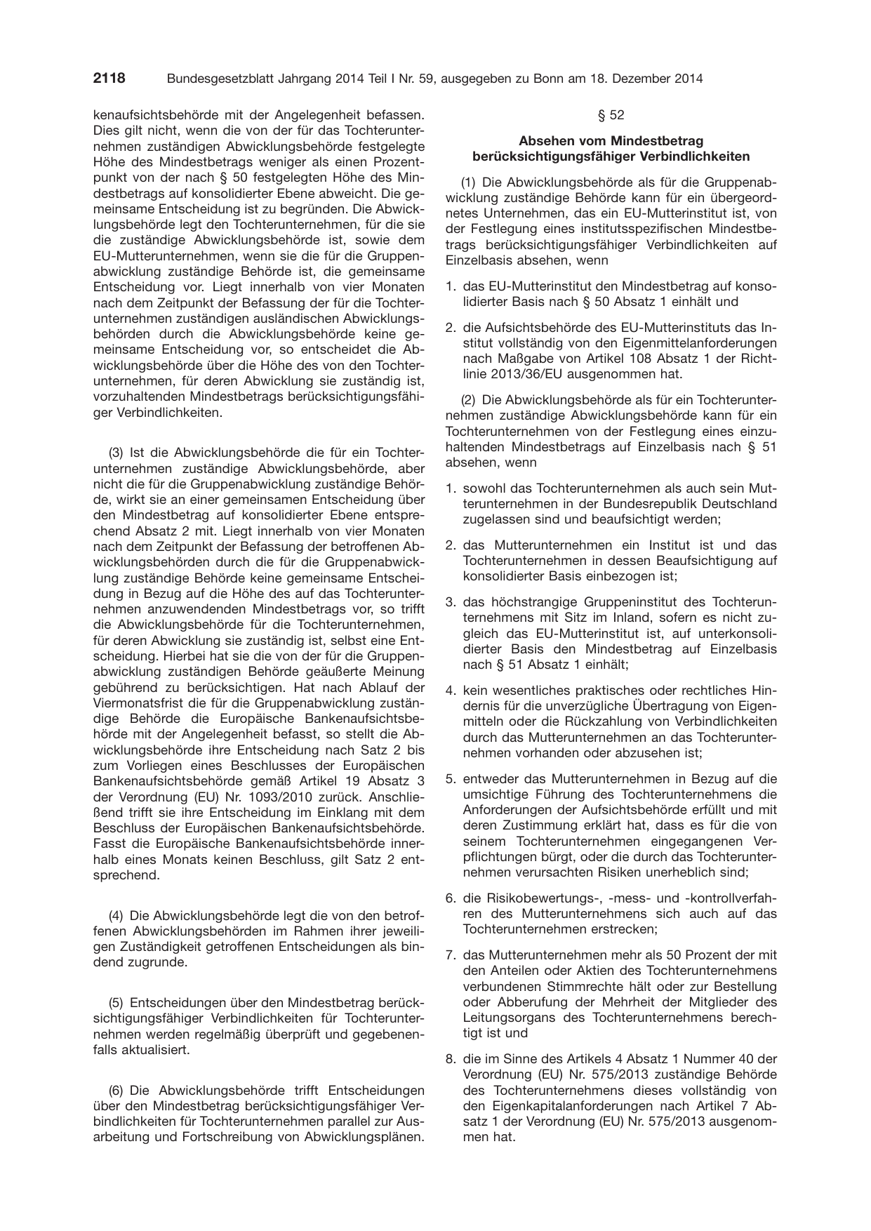 BGBl. 2014, Seite 2118 — Originalseite als Abbildung