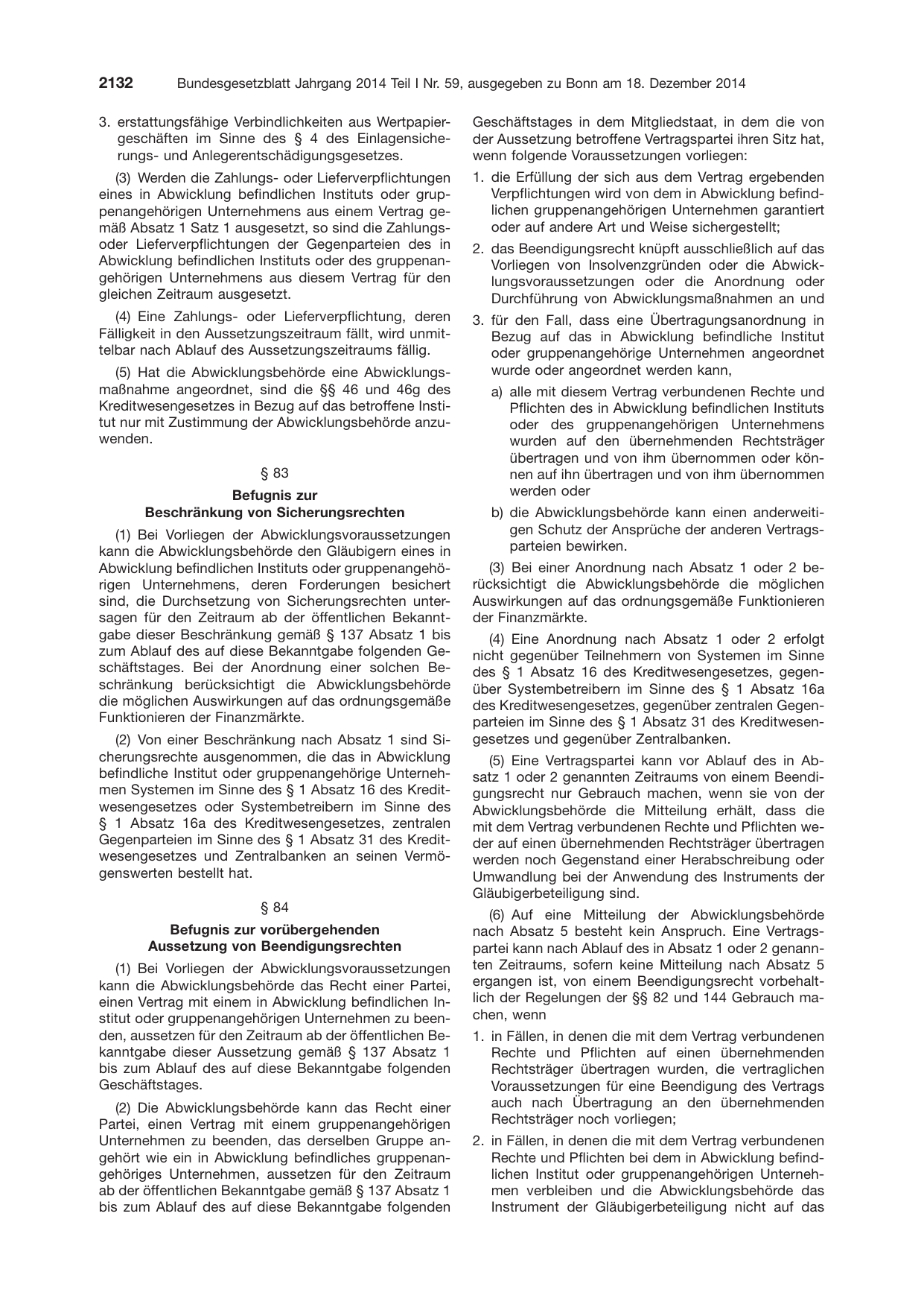 BGBl. 2014, Seite 2132 — Originalseite als Abbildung