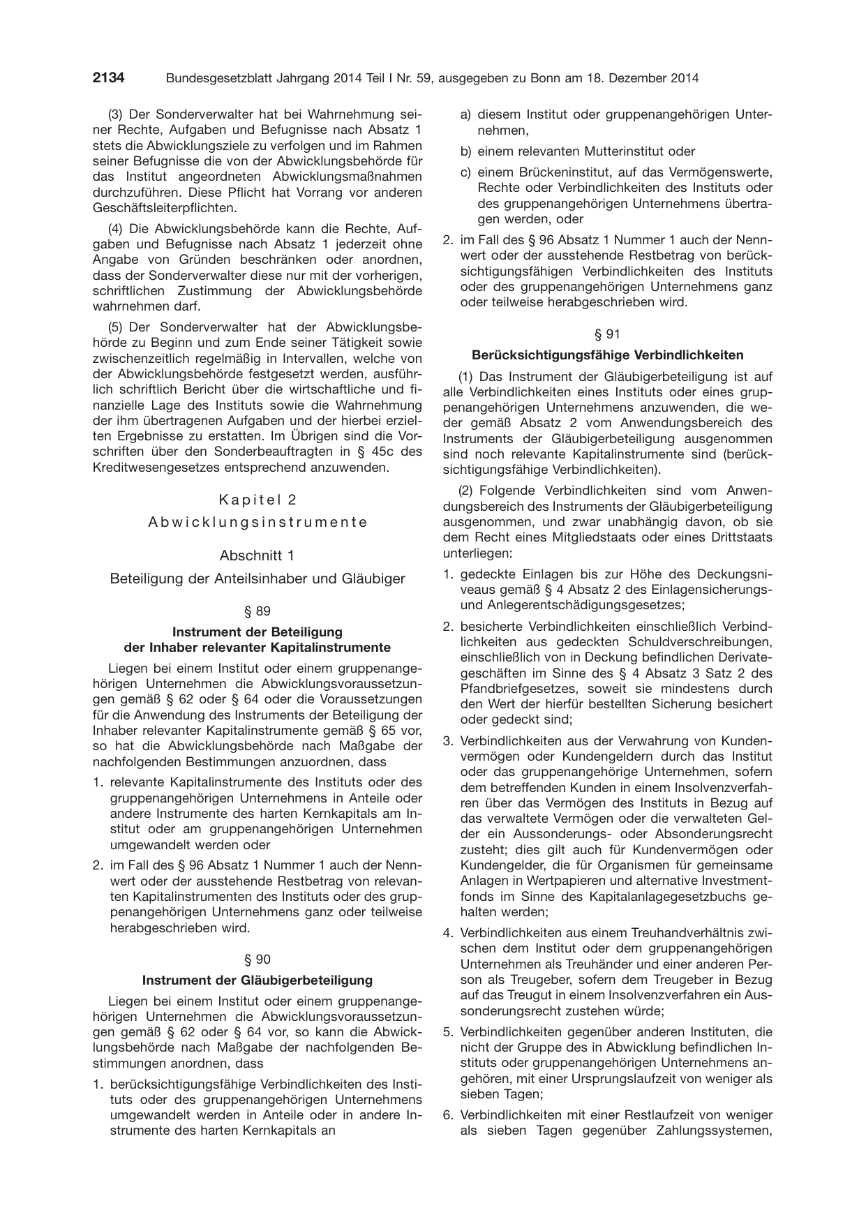 BGBl. 2014, Seite 2134 — Originalseite als Abbildung