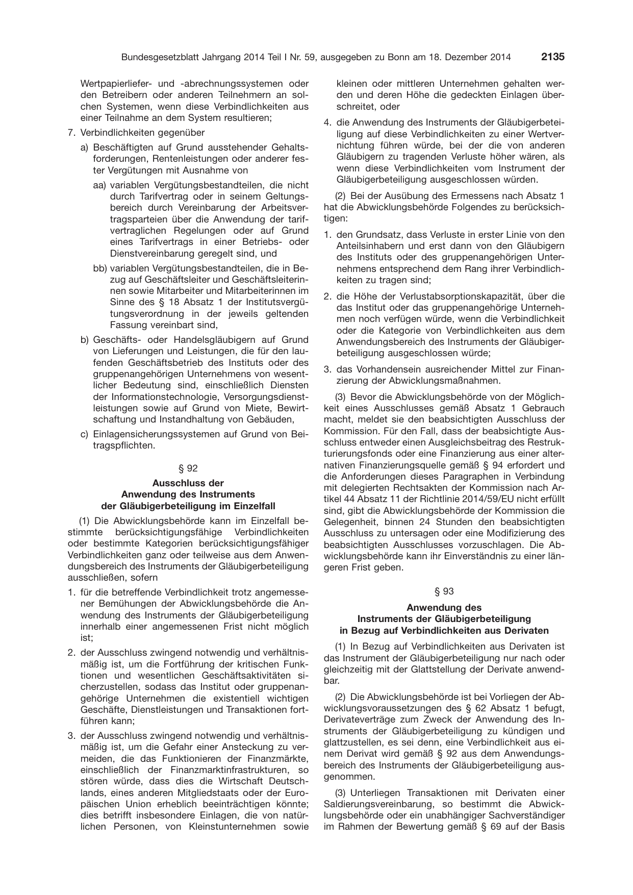 BGBl. 2014, Seite 2135 — Originalseite als Abbildung