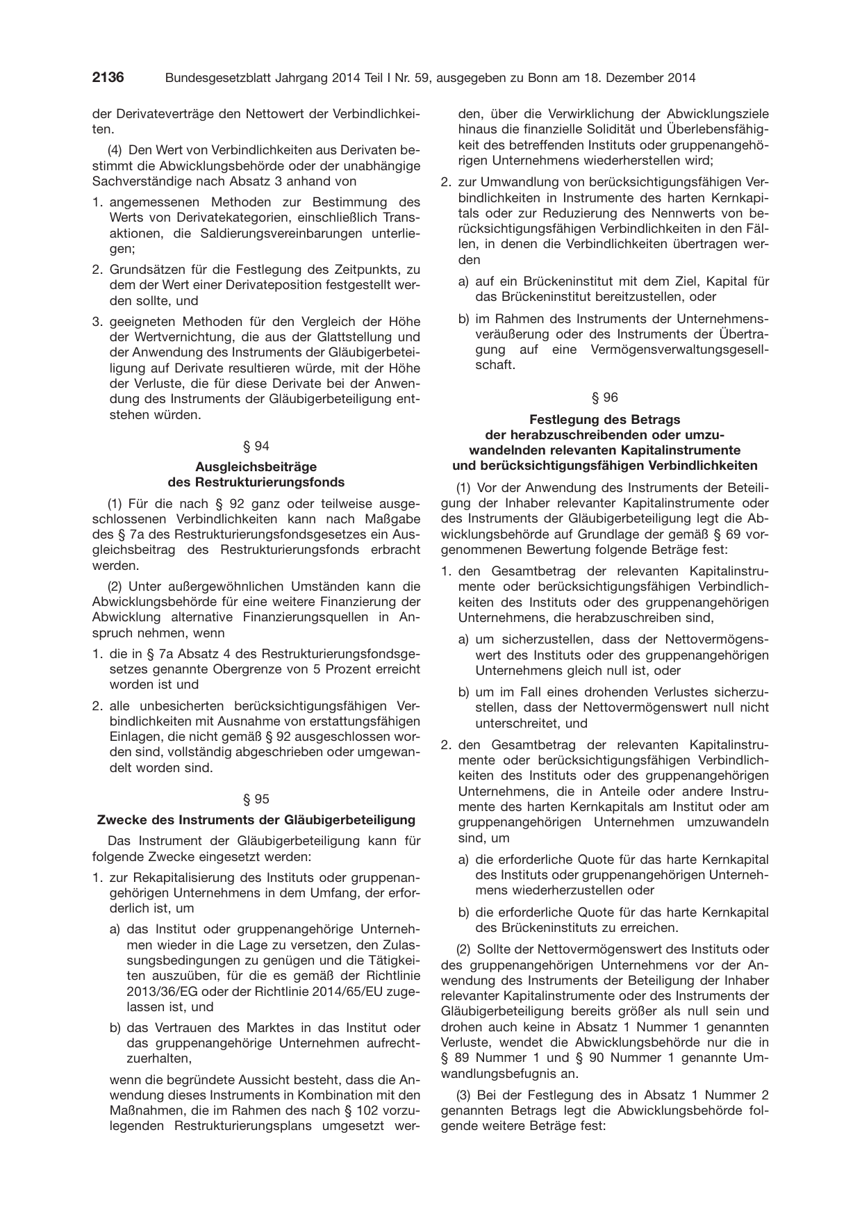 BGBl. 2014, Seite 2136 — Originalseite als Abbildung