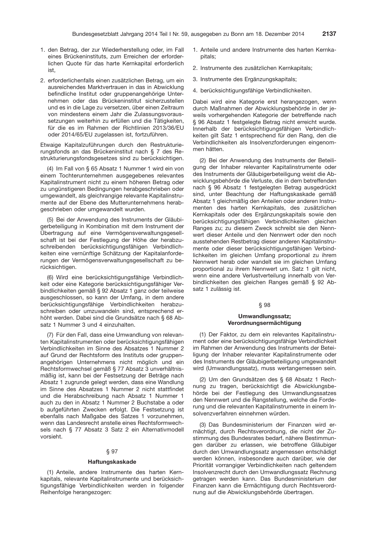 BGBl. 2014, Seite 2137 — Originalseite als Abbildung