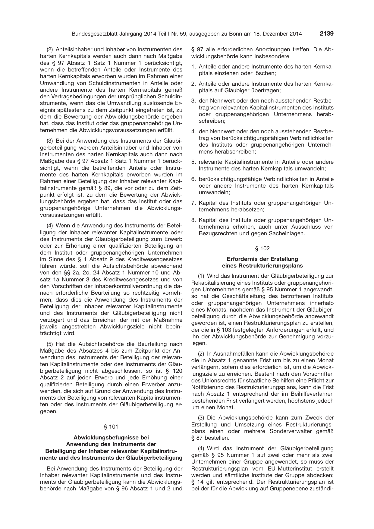 BGBl. 2014, Seite 2139 — Originalseite als Abbildung