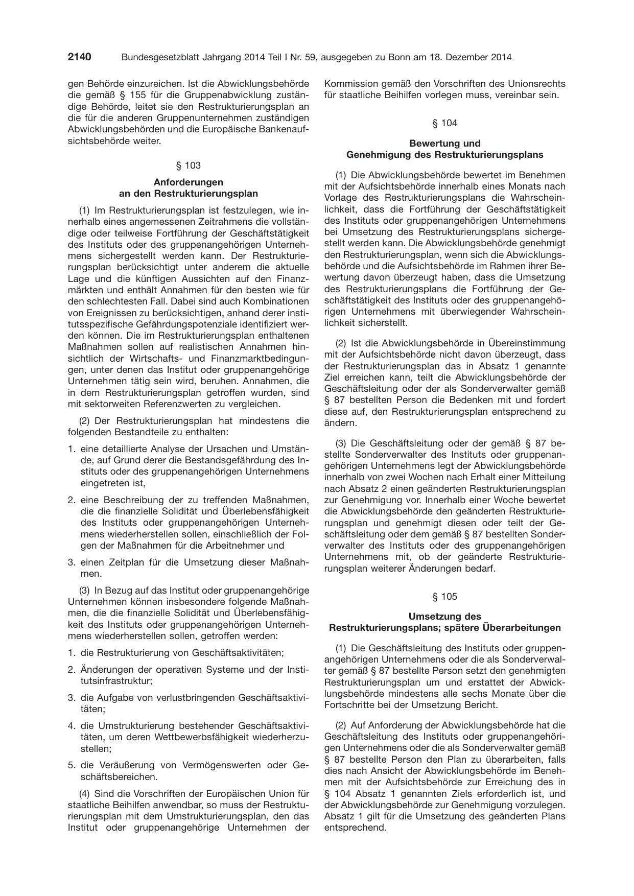 BGBl. 2014, Seite 2140 — Originalseite als Abbildung