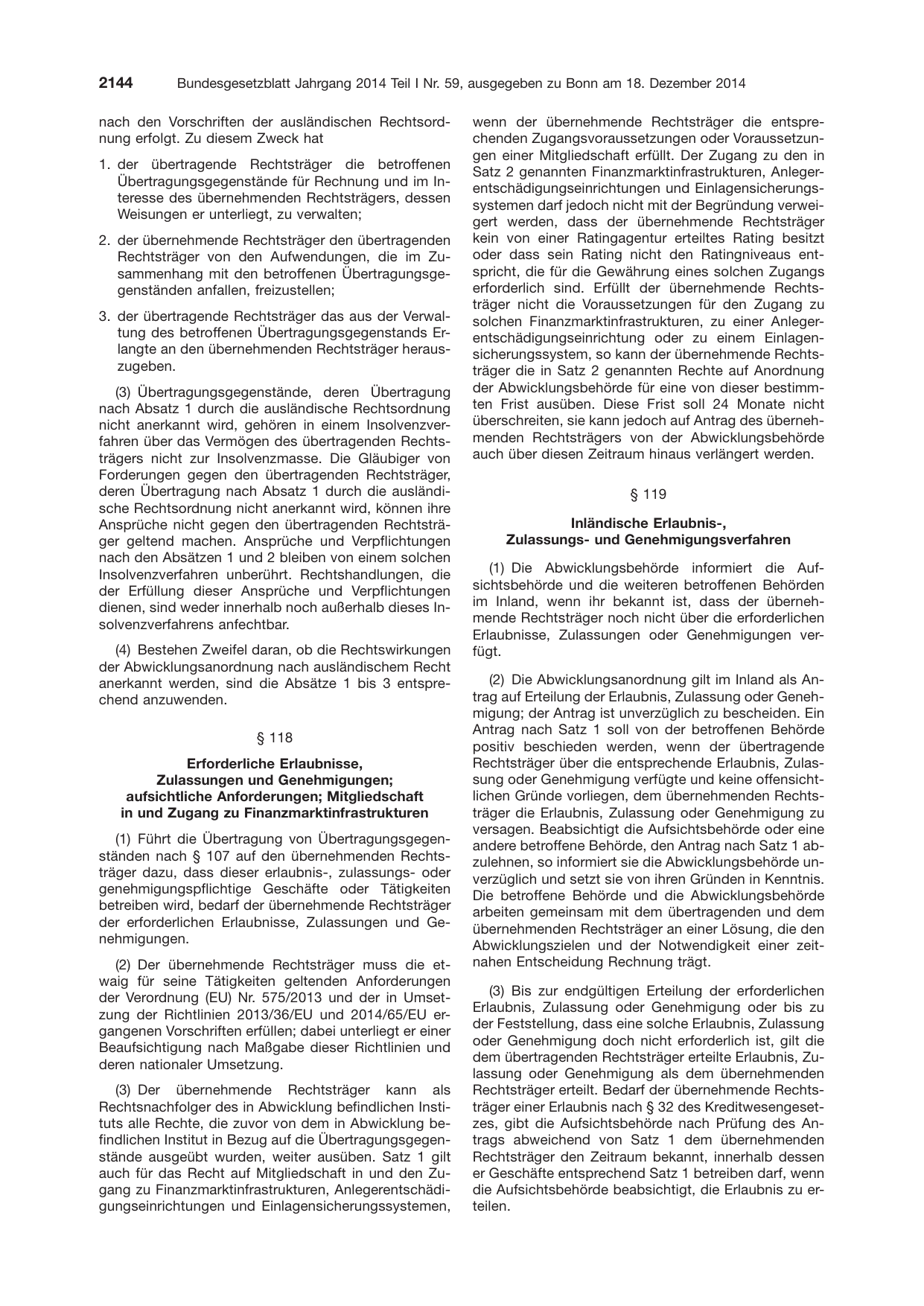 BGBl. 2014, Seite 2144 — Originalseite als Abbildung