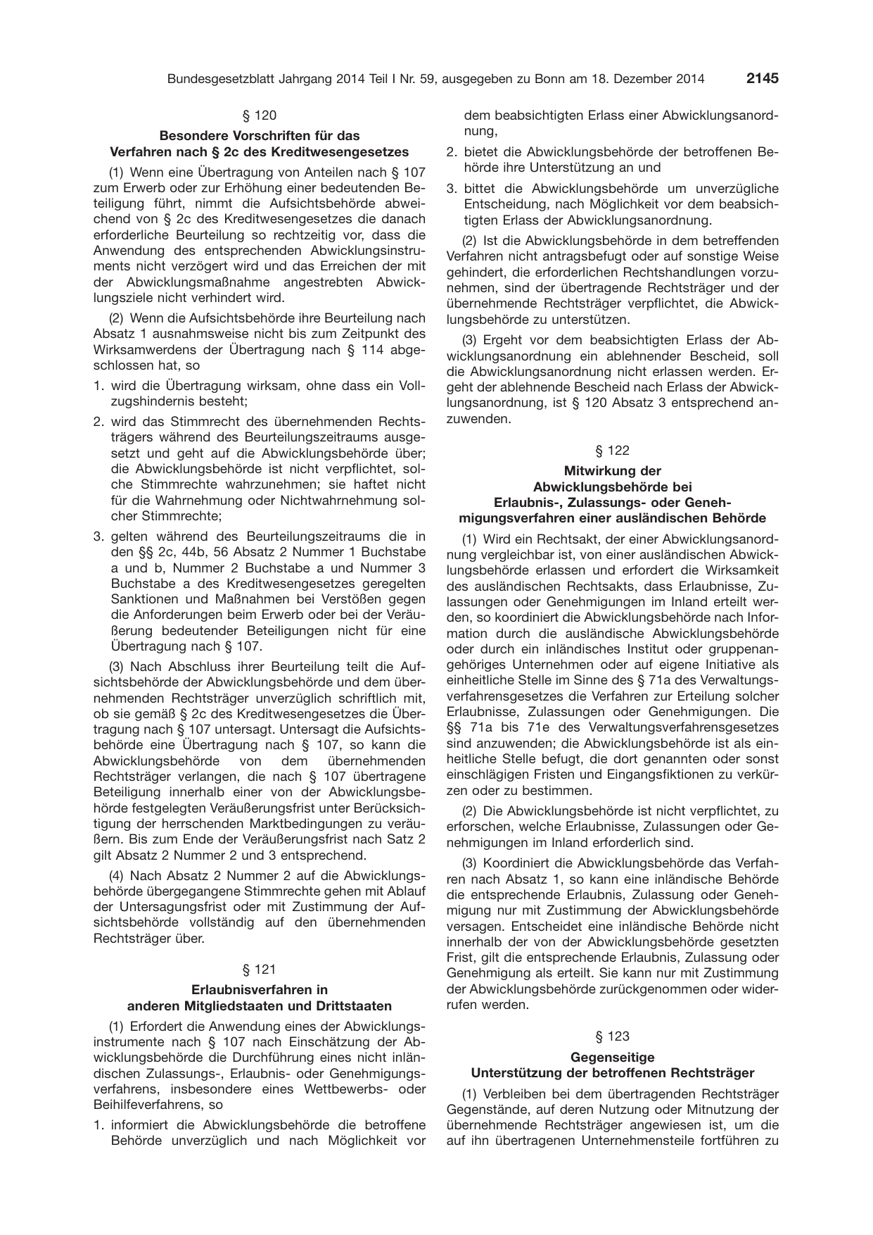 BGBl. 2014, Seite 2145 — Originalseite als Abbildung