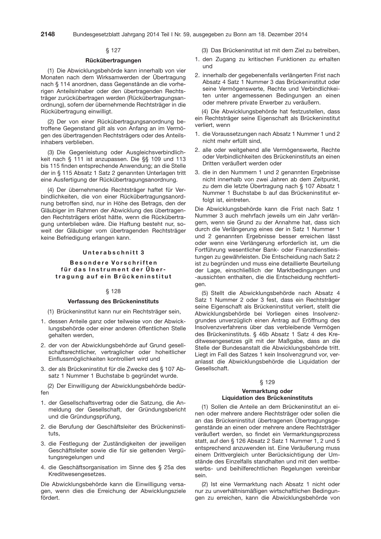 BGBl. 2014, Seite 2148 — Originalseite als Abbildung