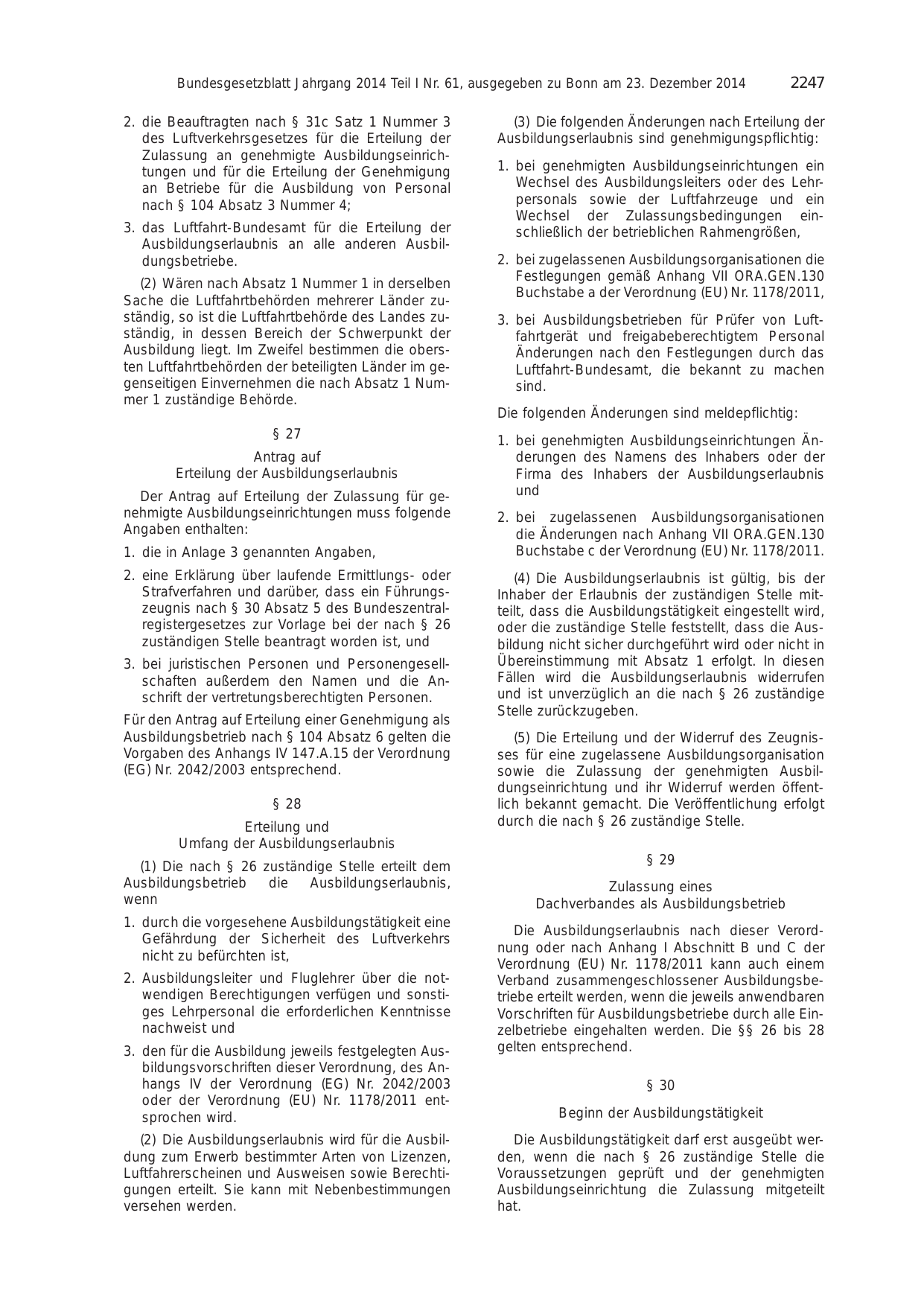 BGBl. 2014, Seite 2247 — Originalseite als Abbildung