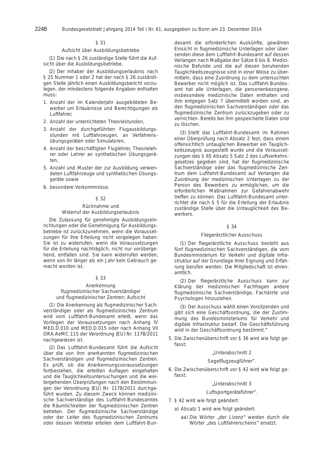 BGBl. 2014, Seite 2248 — Originalseite als Abbildung