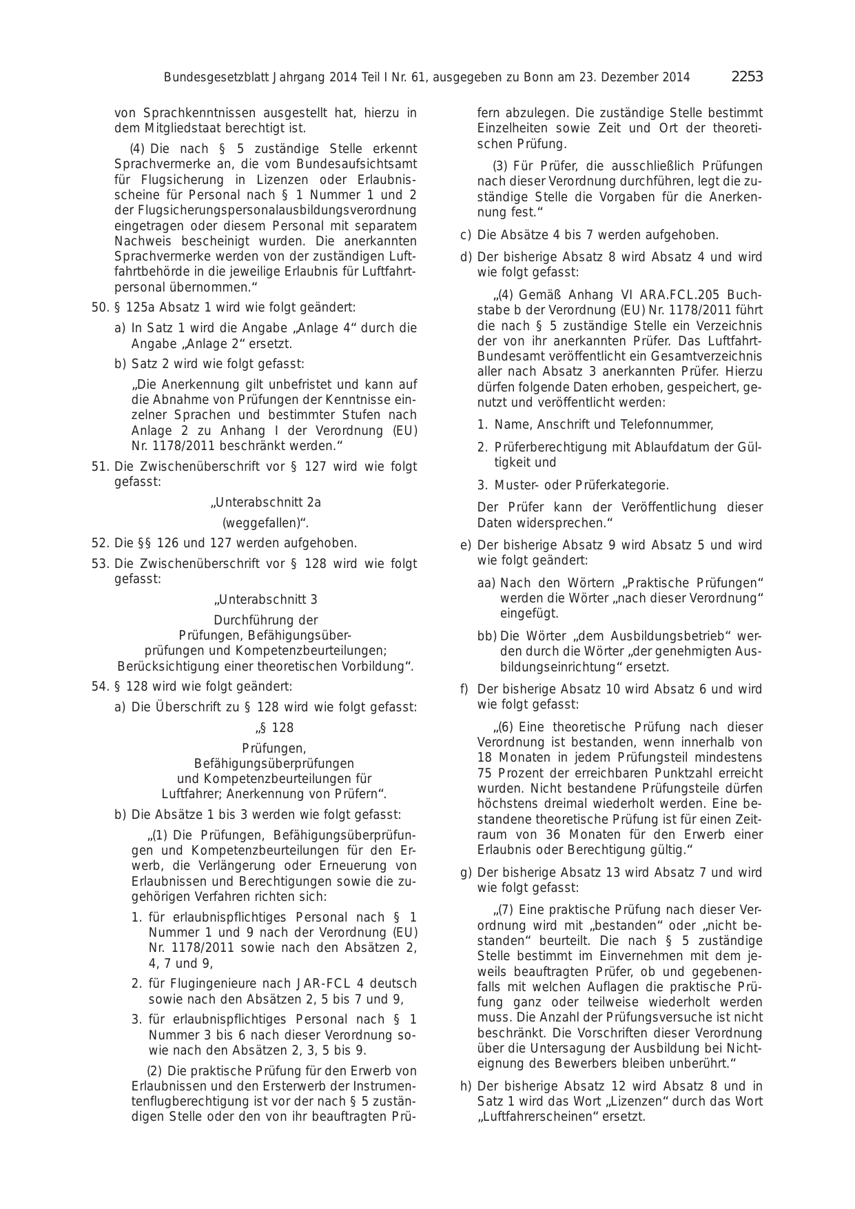 BGBl. 2014, Seite 2253 — Originalseite als Abbildung