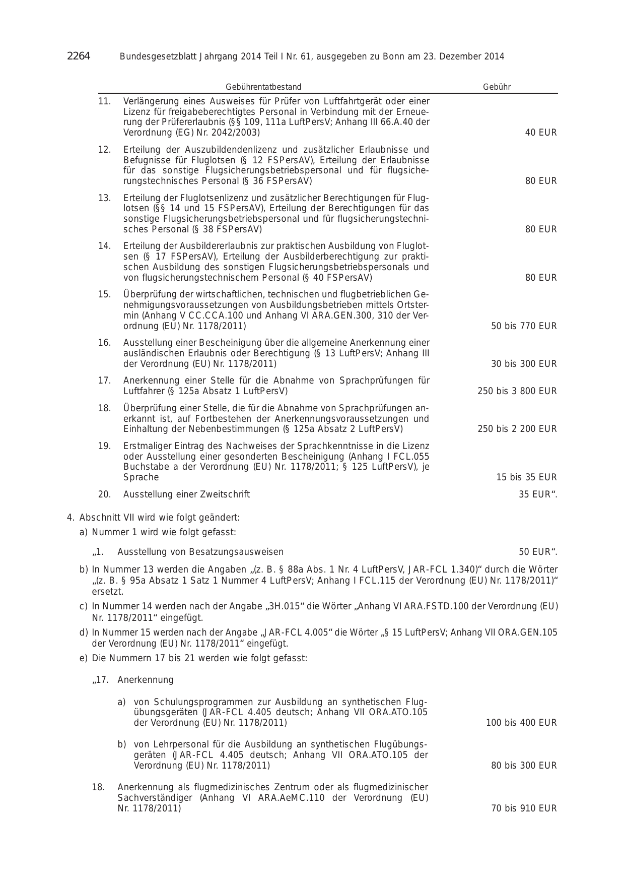 BGBl. 2014, Seite 2264 — Originalseite als Abbildung