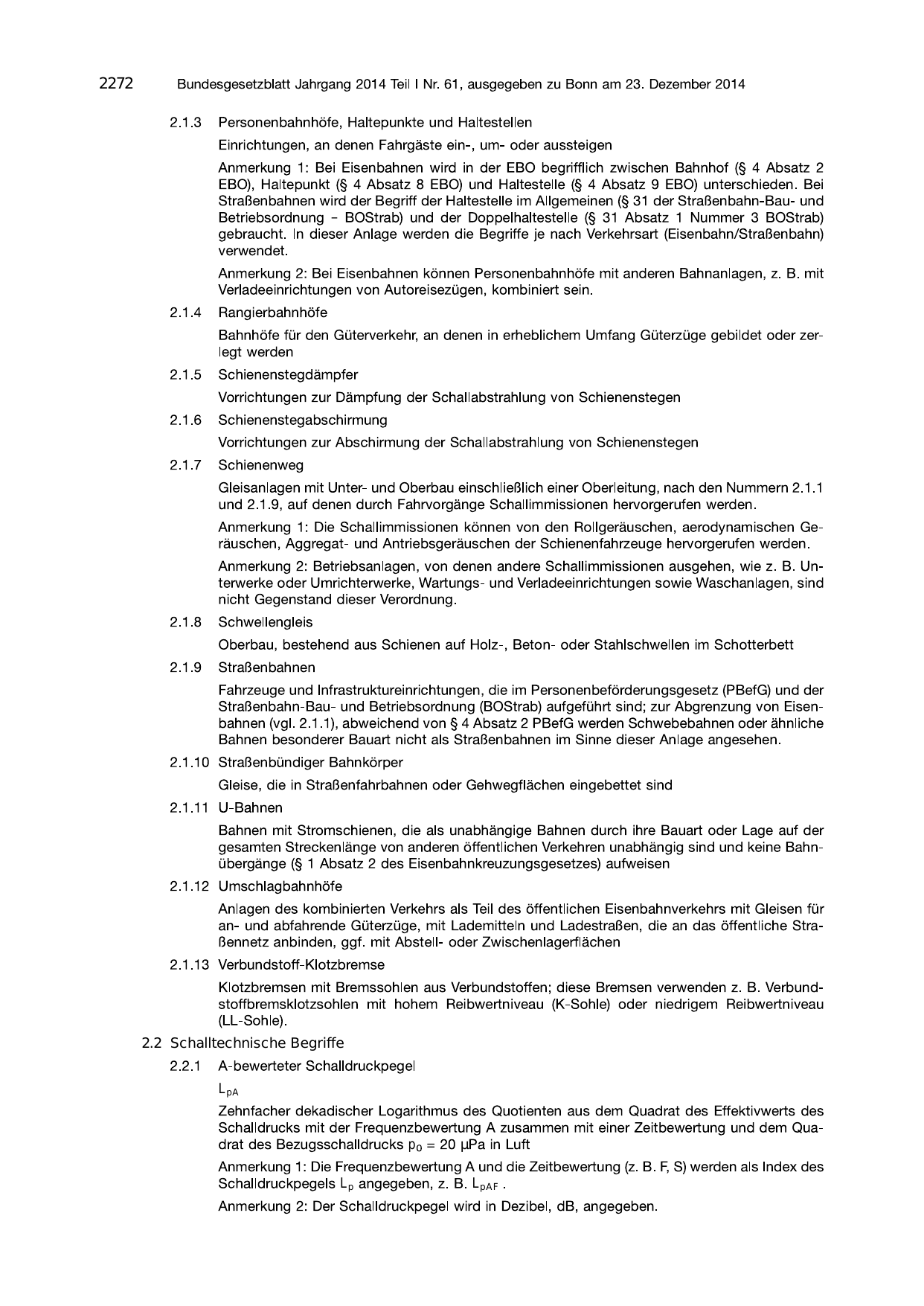 BGBl. 2014 — Originalseite als Abbildung