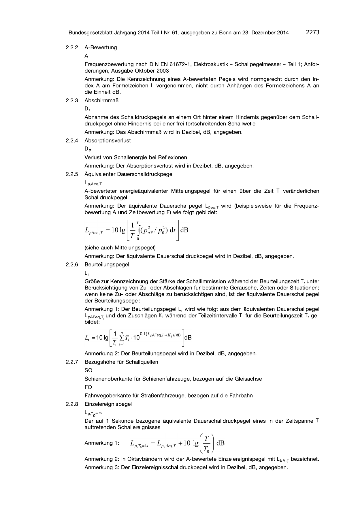BGBl. 2014 — Originalseite als Abbildung