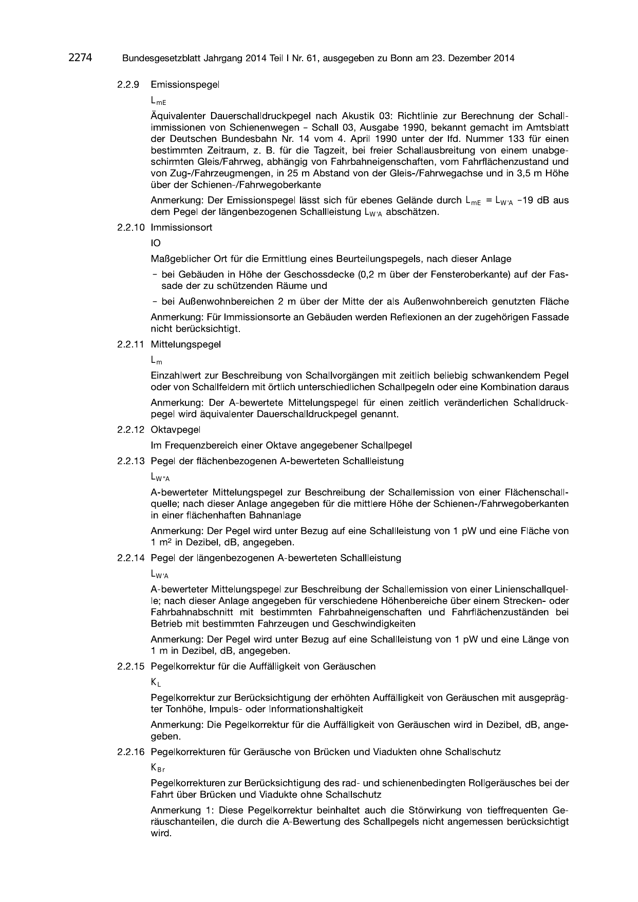 BGBl. 2014 — Originalseite als Abbildung